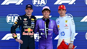 MIAMI, FLORIDA - MAY 02: Pole position qualifier Andrea Kimi Antonelli of Italy and Mercedes AMG