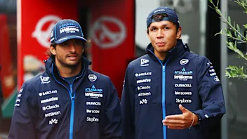 ZANDVOORT, NETHERLANDS - AUGUST 21: Carlos Sainz of Spain and Williams and Alexander Albon of