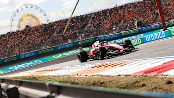 ZANDVOORT, NETHERLANDS - AUGUST 21: Charles Leclerc of Monaco driving the (16) Scuderia Ferrari