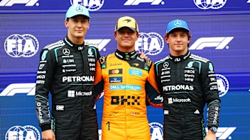 ZANDVOORT, NETHERLANDS - AUGUST 22: Pole position qualifier Lando Norris of Great Britain and