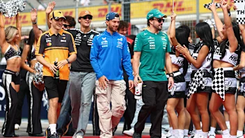 AUSTIN, TEXAS - OCTOBER 25: Fernando Alonso of Spain and Aston Martin F1 Team Pierre Gasly of