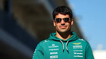 AUSTIN, TEXAS - OCTOBER 23: Lance Stroll of Canada and Aston Martin F1 Team arrives in the Paddock