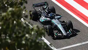 BAHRAIN, BAHRAIN - FEBRUARY 19: George Russell of Great Britain driving the (63) Mercedes AMG