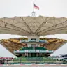 KUALA LUMPUR, MALAYSIA - SEPTEMBER 28:  A general view of the circuit and grandstand during