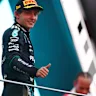 KUALA LUMPUR, MALAYSIA - OCTOBER 04: Second placed Andrea Kimi Antonelli of Italy and Mercedes AMG