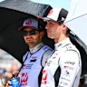 BARCELONA, SPAIN - JUNE 14: Esteban Ocon of France and Haas F1 and Oliver Bearman of Great Britain