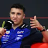 BUDAPEST, HUNGARY - JULY 23: Isack Hadjar of France and Oracle Red Bull Racing speaks in the