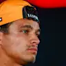 MEXICO CITY, MEXICO - OCTOBER 29: Lando Norris of Great Britain and McLaren talks to the media