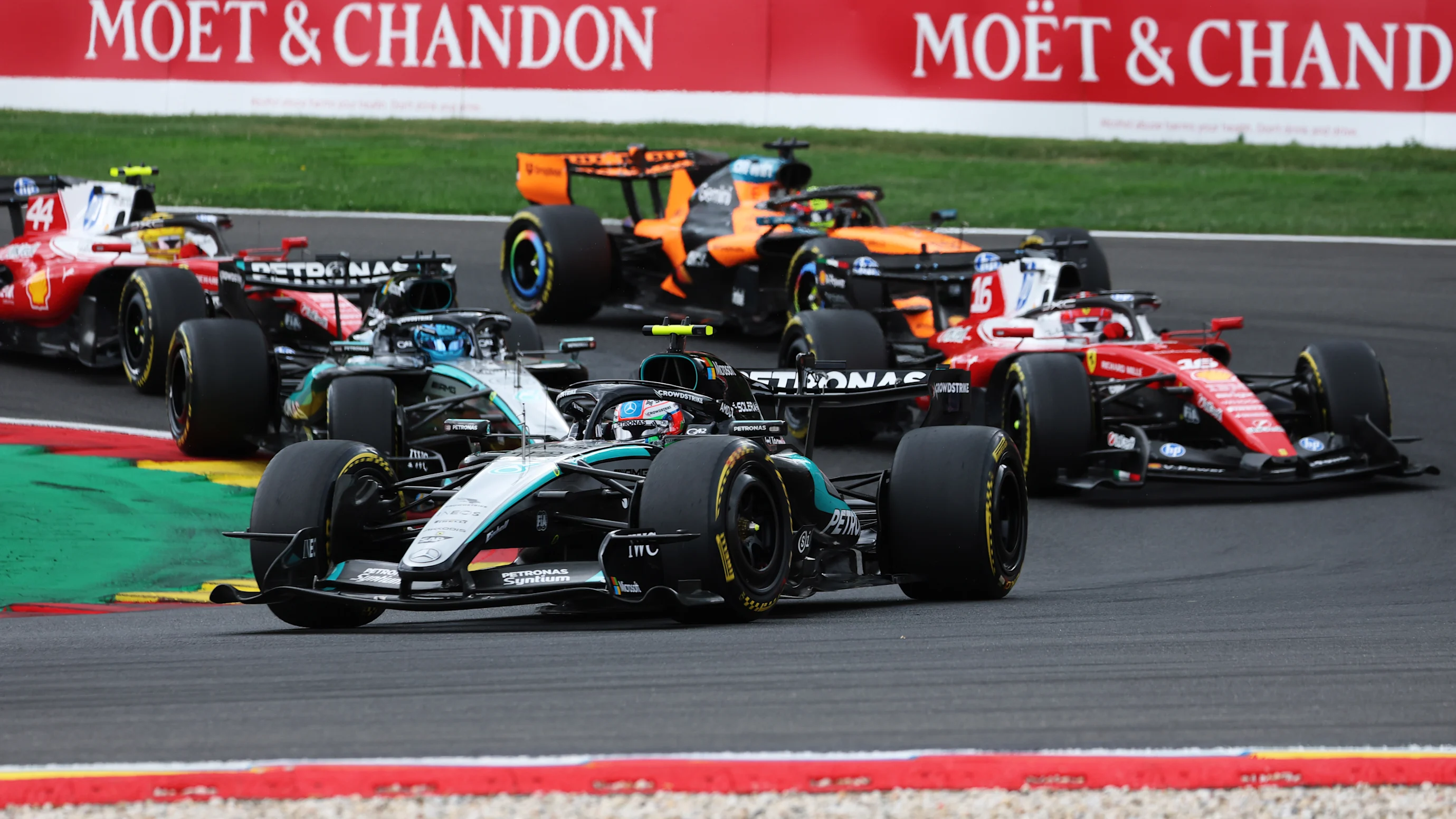 SPA, BELGIUM - JULY 19: Andrea Kimi Antonelli of Italy driving the (12) Mercedes AMG Petronas F1