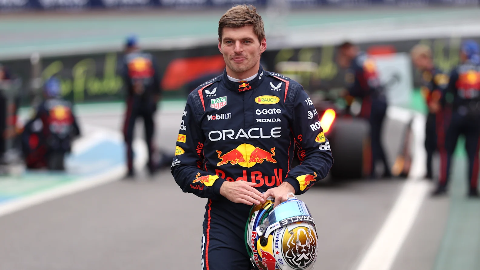 SAO PAULO, BRAZIL - NOVEMBER 09: Max Verstappen of the Netherlands and Oracle Red Bull Racing walks