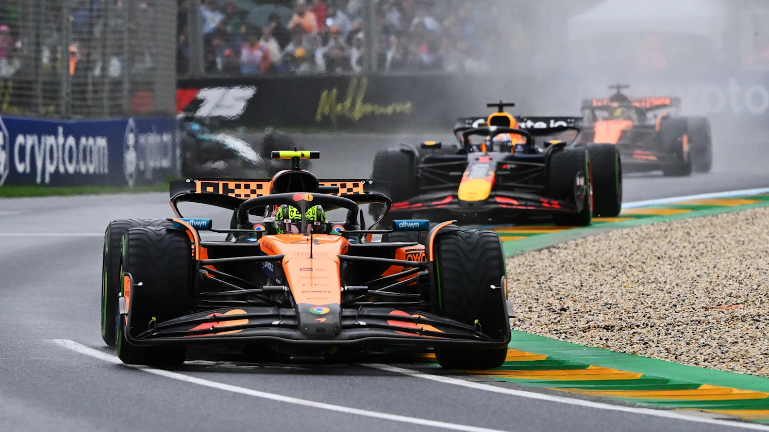 MELBOURNE, AUSTRALIA - MARCH 16: Lando Norris of Great Britain driving the (4) McLaren MCL39