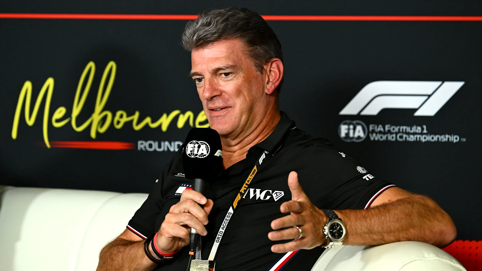 MELBOURNE, AUSTRALIA - MARCH 06: Graeme Lowdon, Team Principal of Cadillac F1 Team in the Team