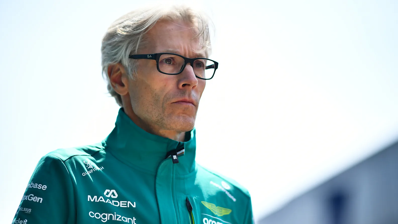 NORTHAMPTON, ENGLAND - JULY 03: Mike Krack, Chief Trackside Officer of Aston Martin F1 Team looks