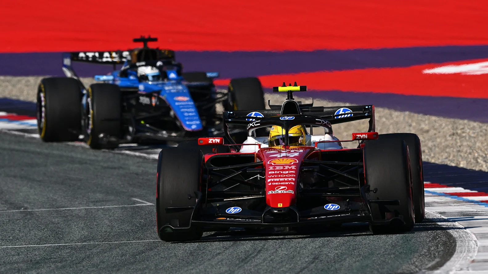 SPIELBERG, AUSTRIA - JUNE 26: Lewis Hamilton of Great Britain driving the (44) Scuderia Ferrari