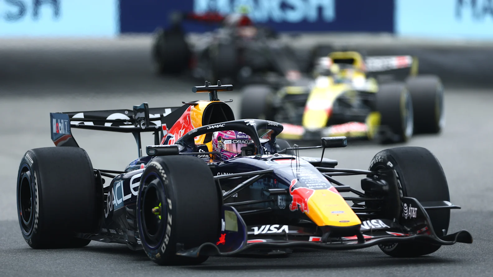 MIAMI, FLORIDA - MAY 03: Max Verstappen of the Netherlands driving the (3) Oracle Red Bull Racing RB22 Red Bull Ford on track during the F1 Grand Prix of Miami at Miami International Autodrome on May 03, 2026 in Miami, Florida. (Photo by Clive Mason/Getty Images)