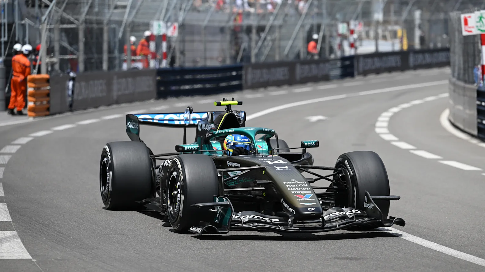 MONTE-CARLO, MONACO - JUNE 05: Fernando Alonso of Spain driving the (14) Aston Martin F1 Team AMR26