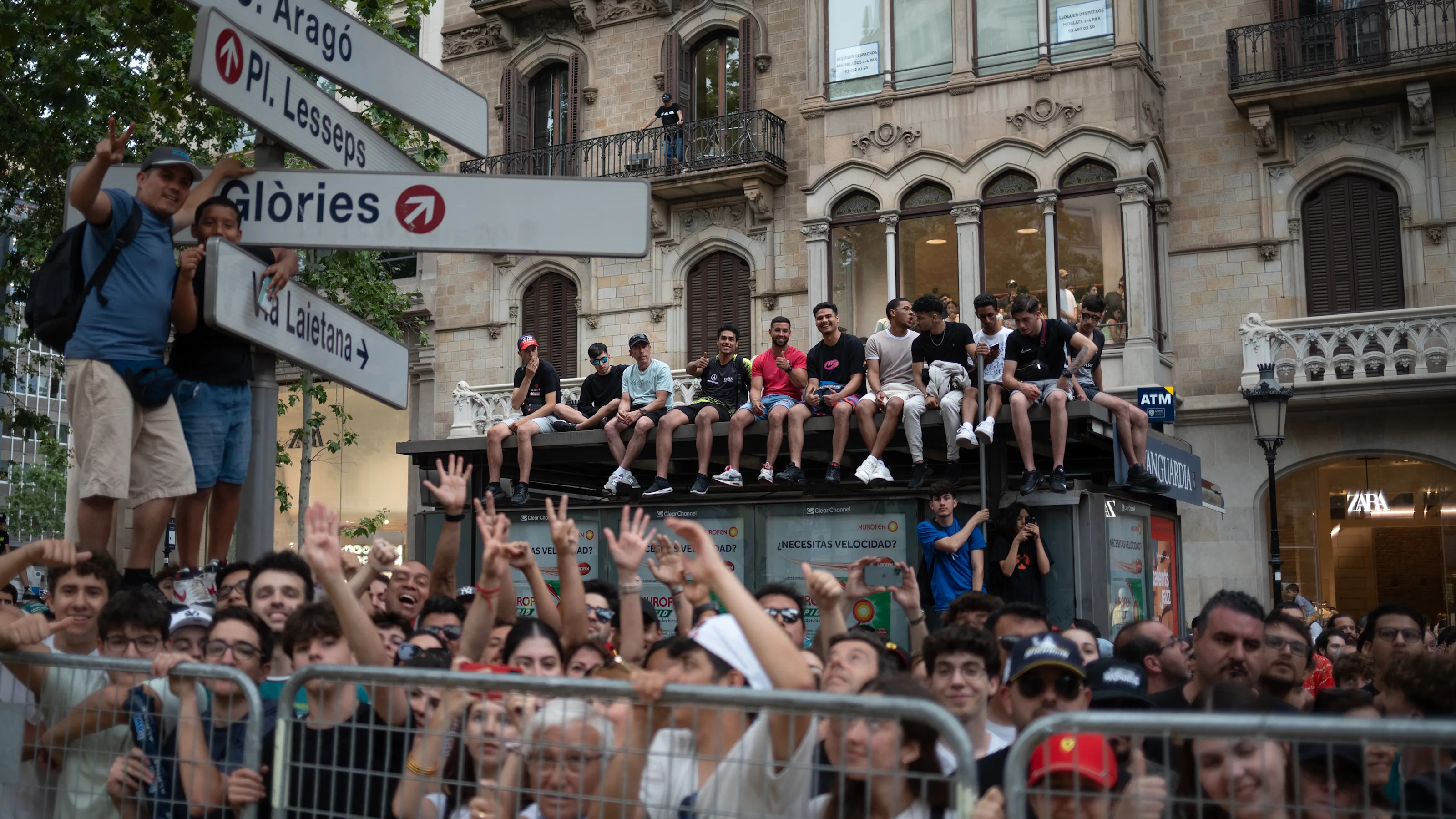 BARCELONA CATALONIA, SPAIN - JUNE 19: Several people during the Formula 1 Live Barcelona Road Show,