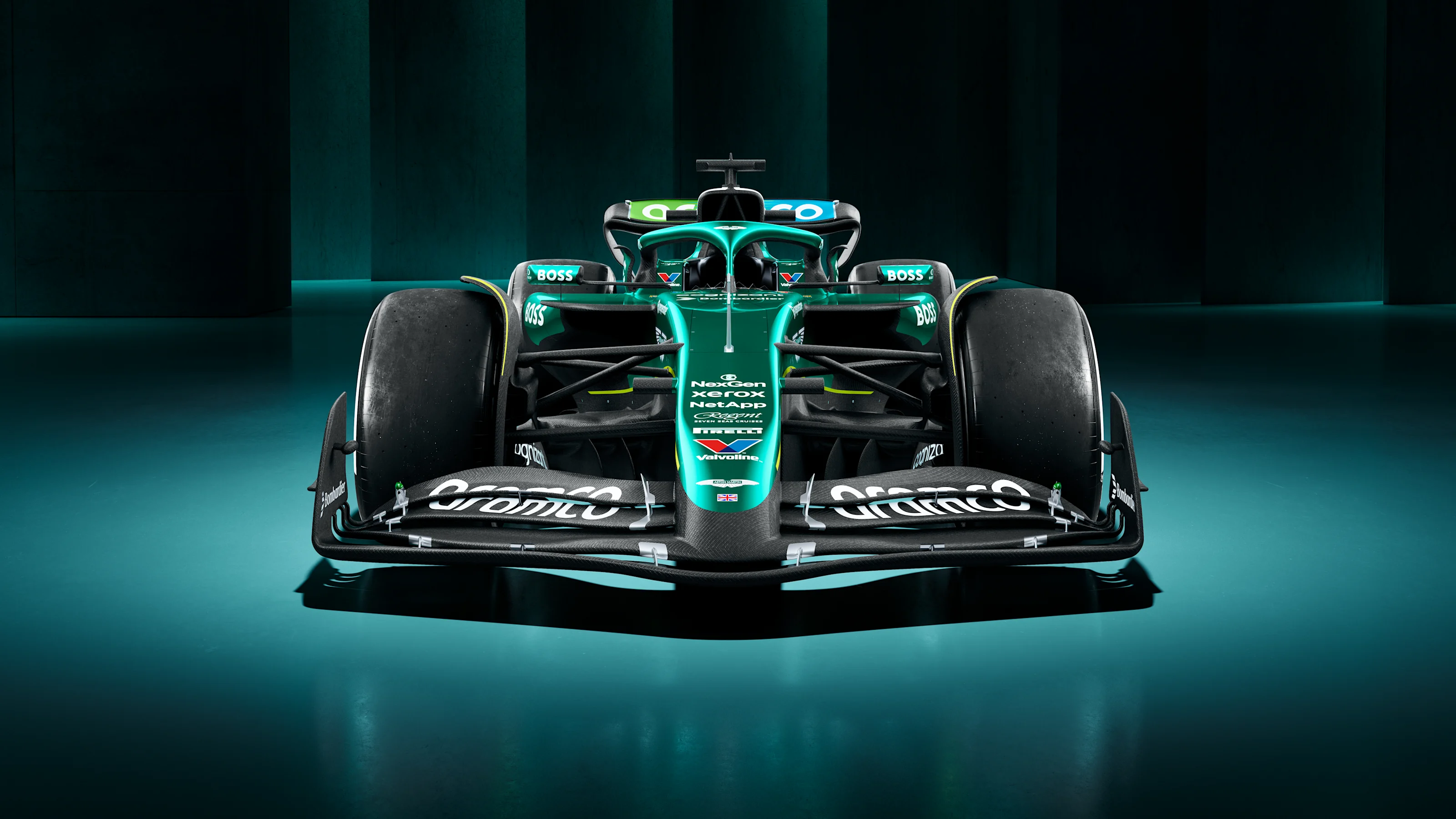 CGI static renders of the AMR25 reveal, Feb 23, 2025.