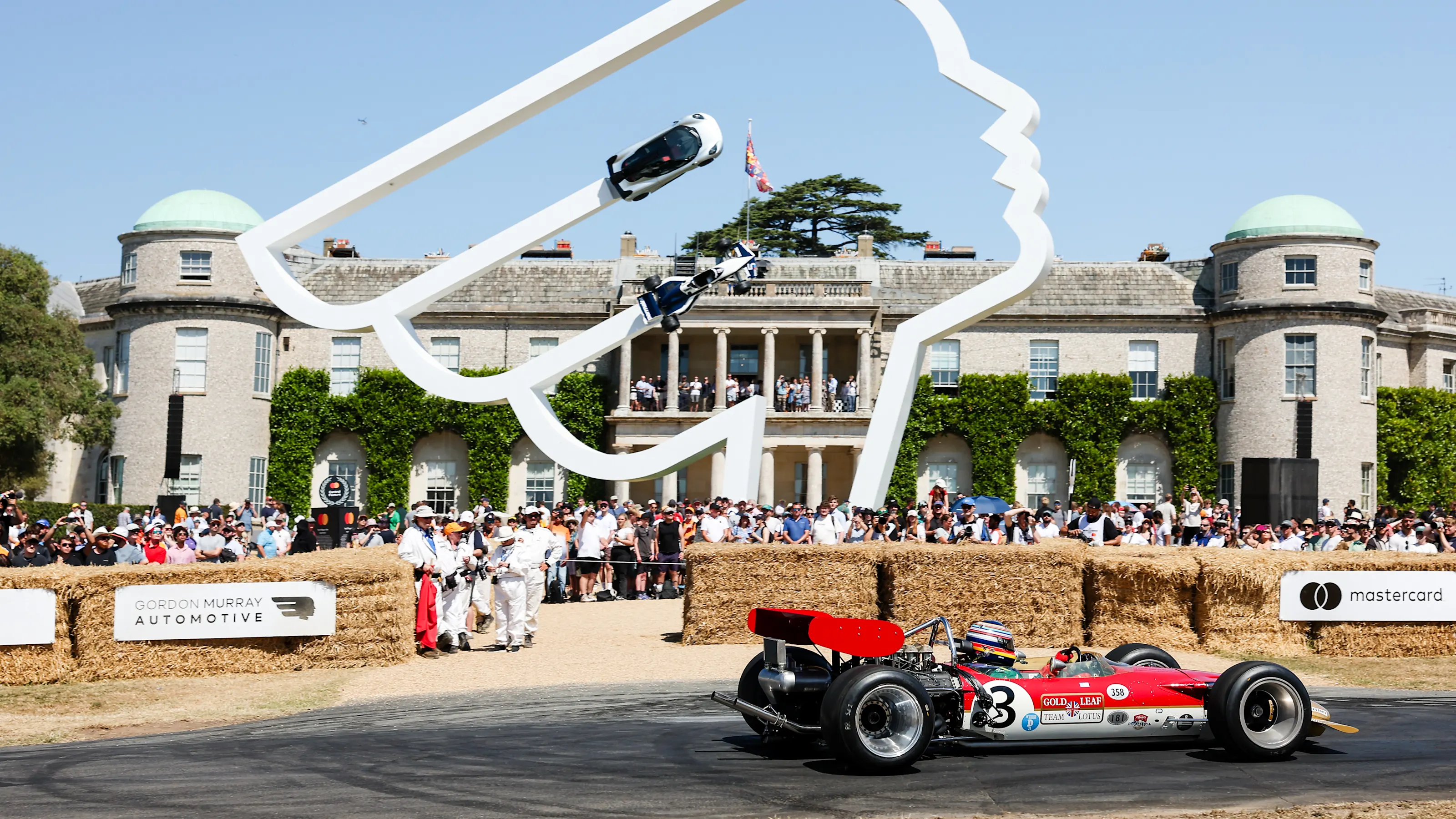 CHICHESTER, ENGLAND - JULY 13: #358 Lotus-Cosworth 49B - Adrian Newey during the Goodwood Festival