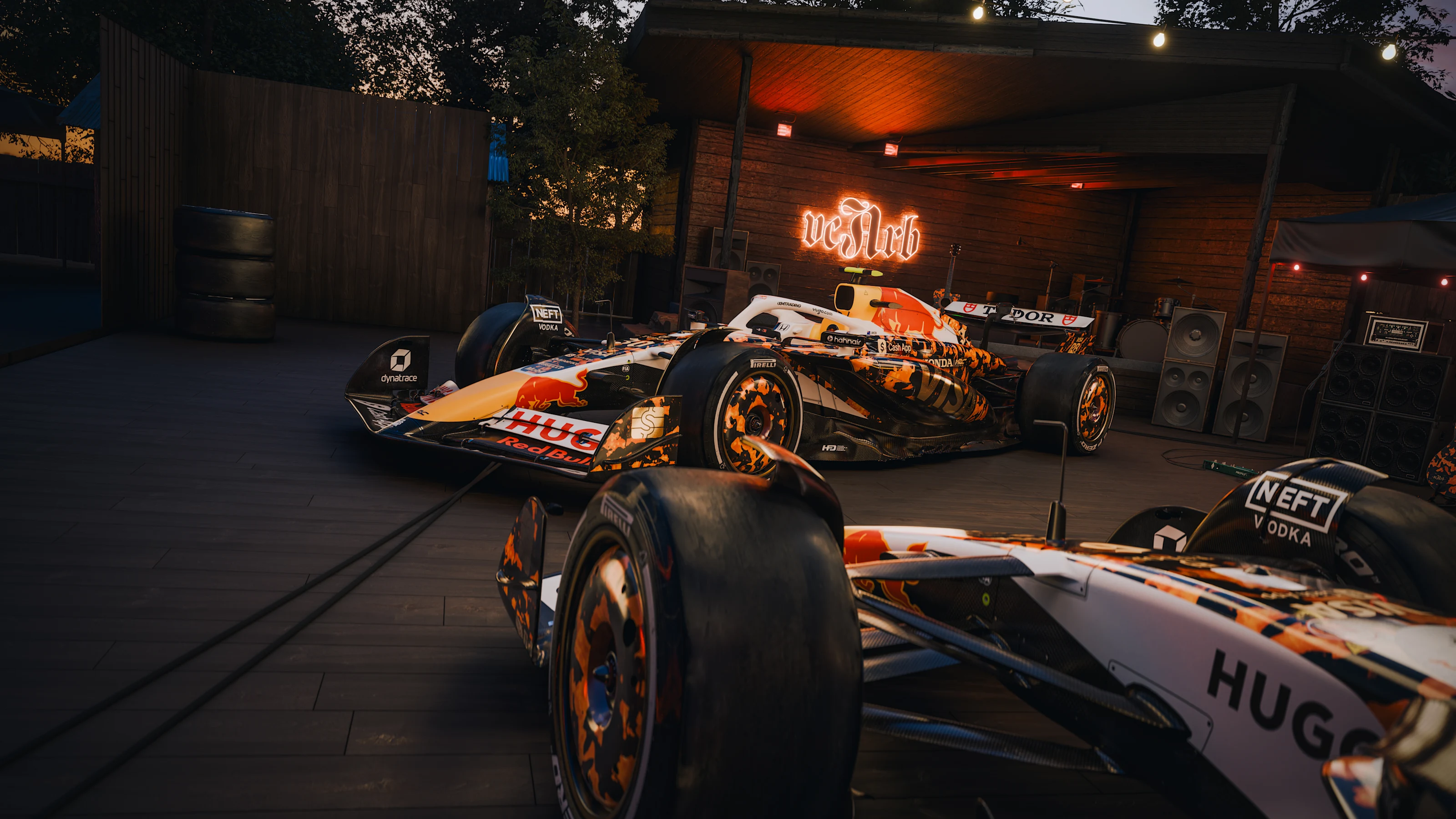Digital renders of Liam Lawson and Isack Hadjar's VCARB 02 in the 2025 VCARB Austin Special Livery. // VCARB / Red Bull Content Pool // SI202510151163 // Usage for editorial use only //