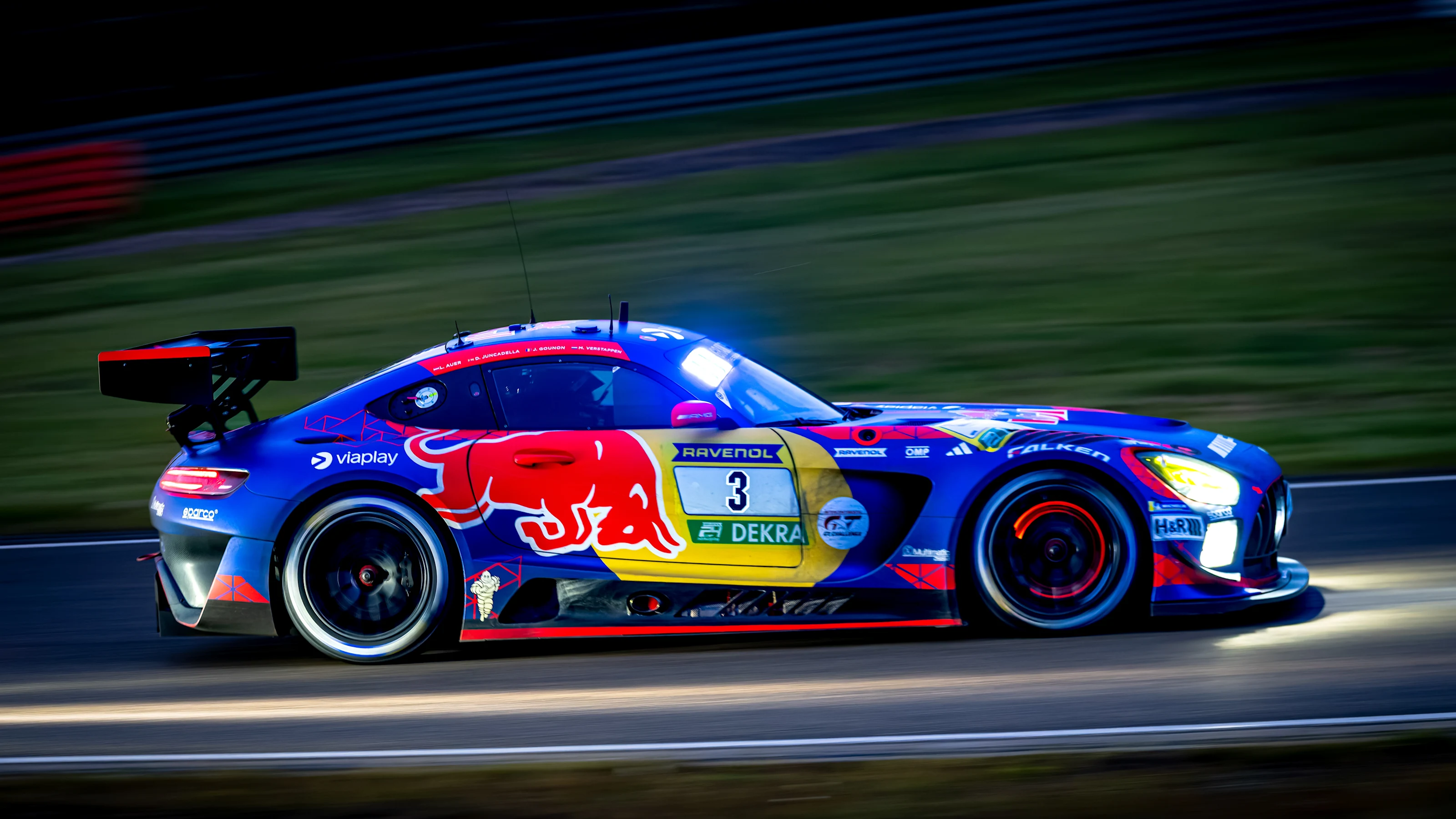 Max Verstappen, Lucas Auer, Jules Gounon, and Daniel Juncadella of Mercedes-AMG Team Verstappen