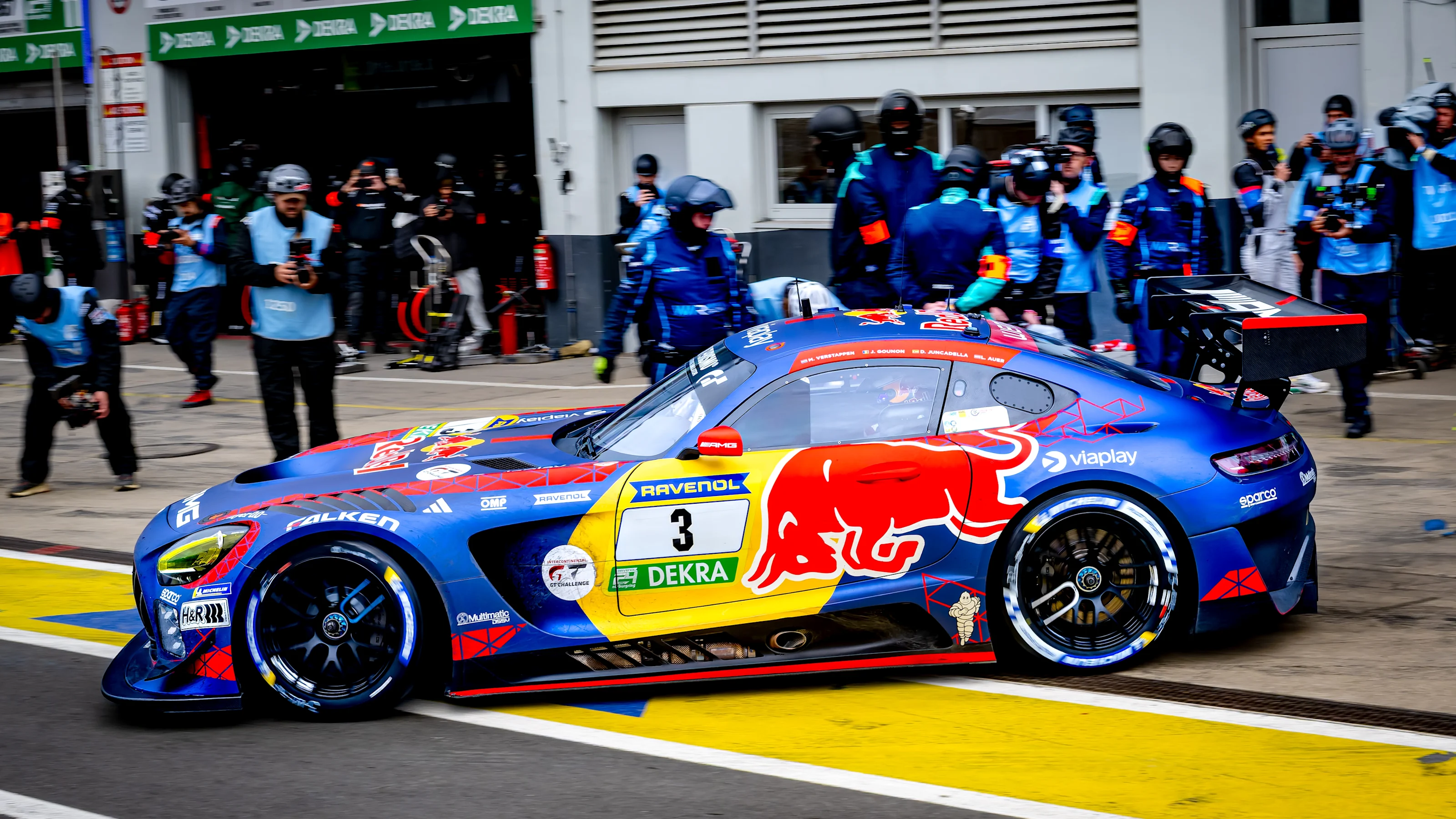 Max Verstappen participates in the ADAC RAVENOL 24h Nurburgring in Nurburg, Germany, on May 17,