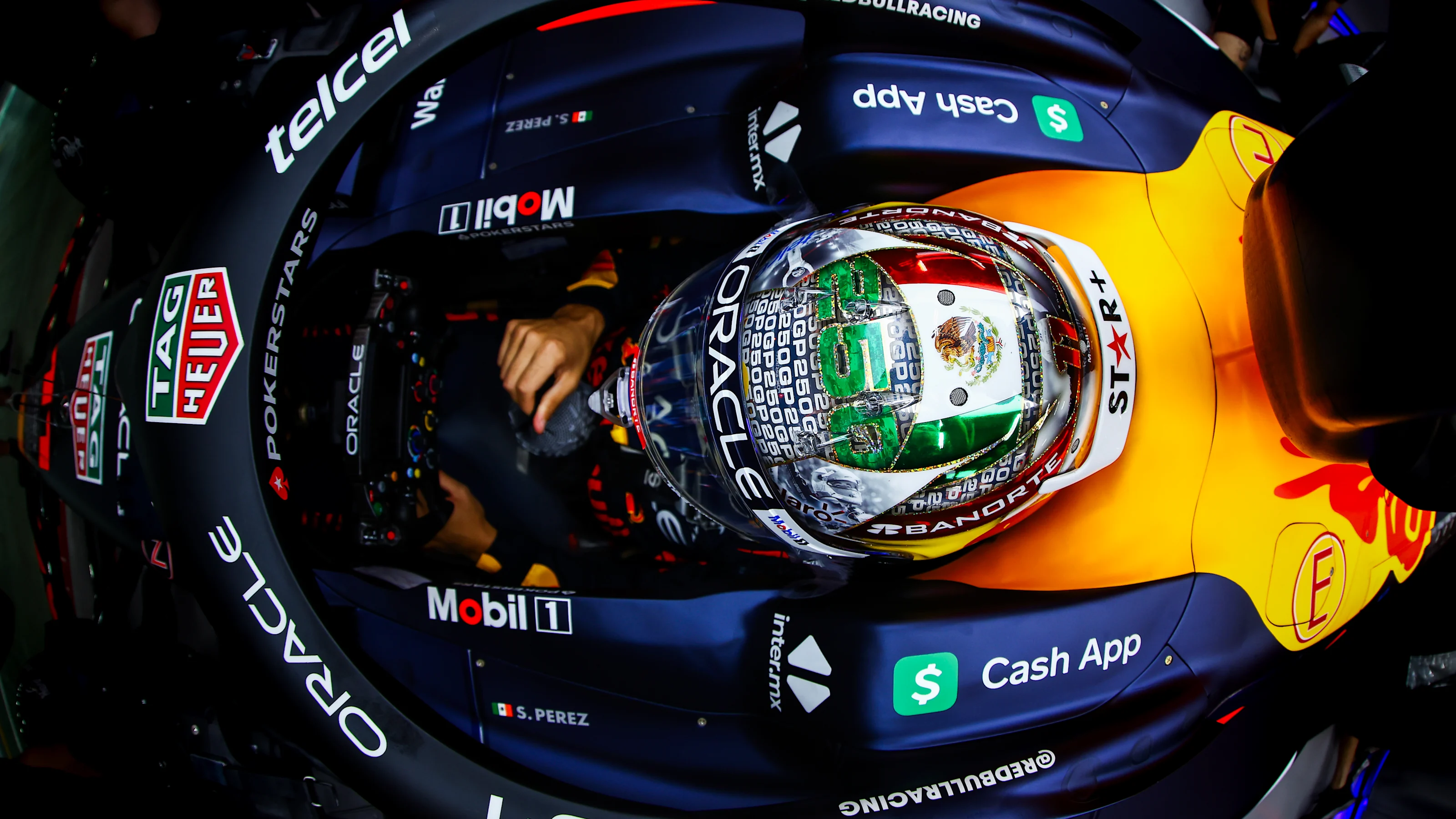 SINGAPORE, SINGAPORE - SEPTEMBER 17: Sergio Perez of Mexico and Oracle Red Bull Racing prepares to