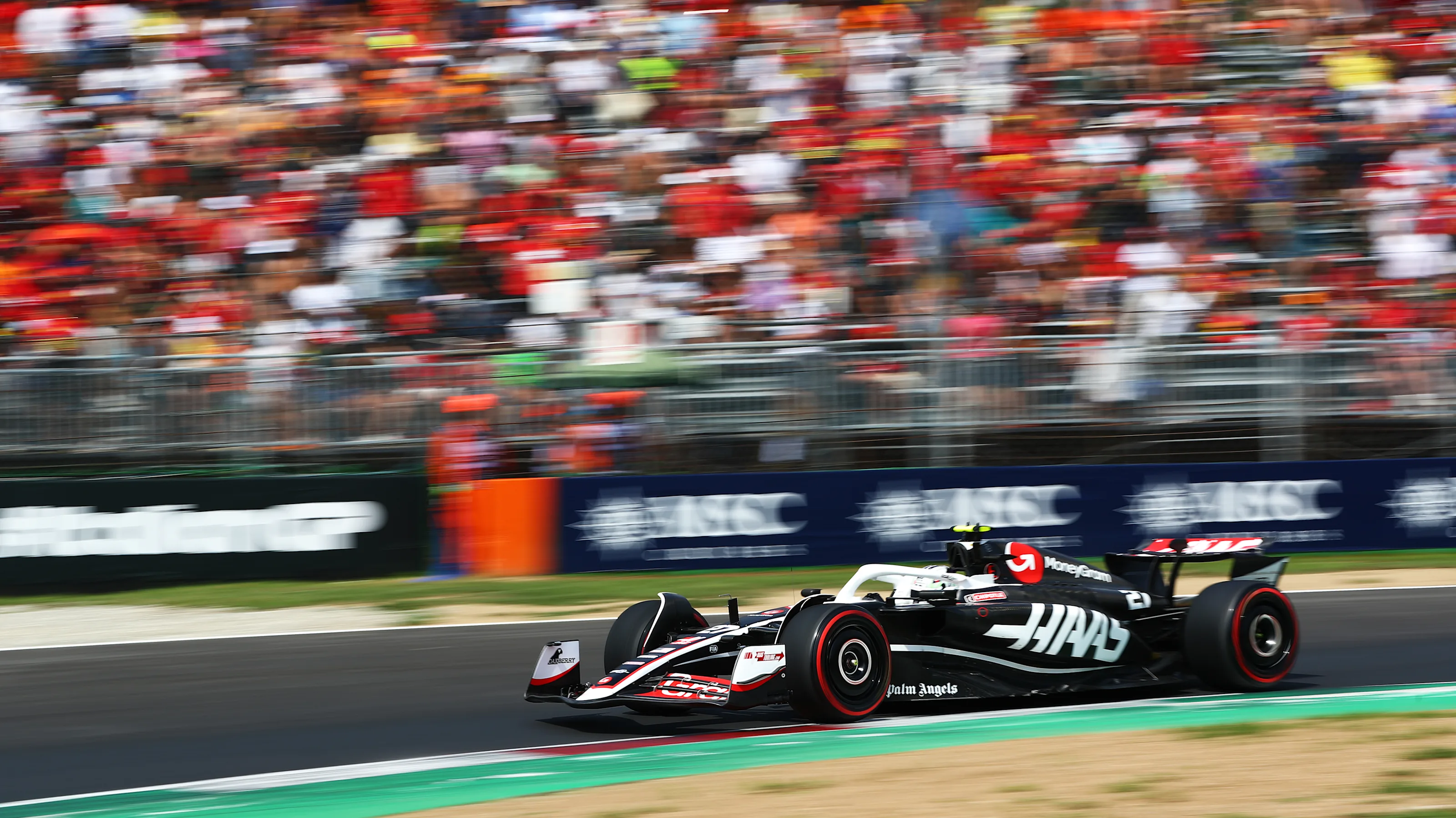 MONZA, ITALY - AUGUST 31: Nico Hulkenberg of Germany driving the (27) Haas F1 VF-24 Ferrari on