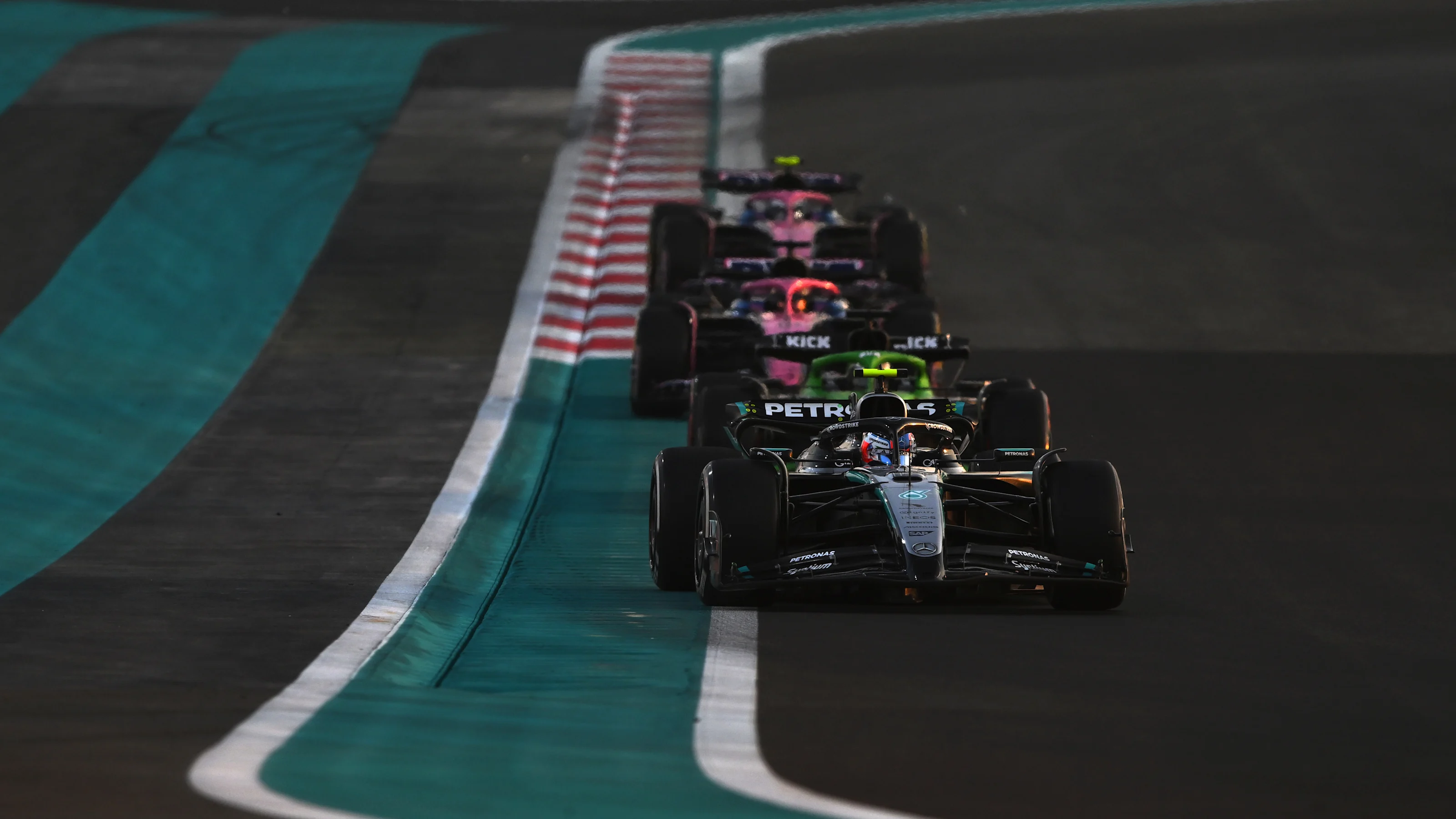 ABU DHABI, UNITED ARAB EMIRATES - DECEMBER 07: Andrea Kimi Antonelli of Italy driving the (12)