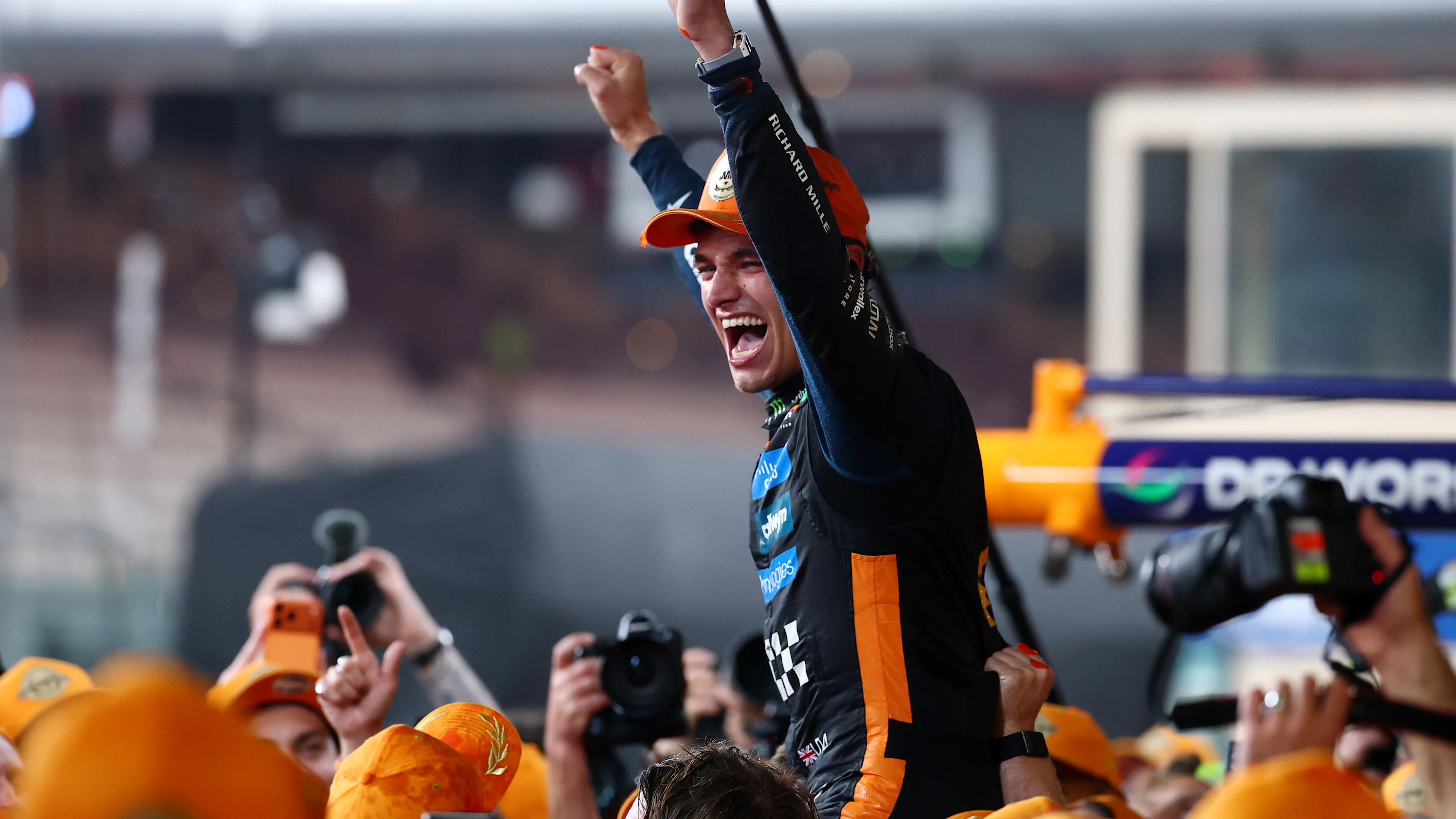 ABU DHABI, UNITED ARAB EMIRATES - DECEMBER 07: 2025 F1 World Drivers Champion Lando Norris of Great