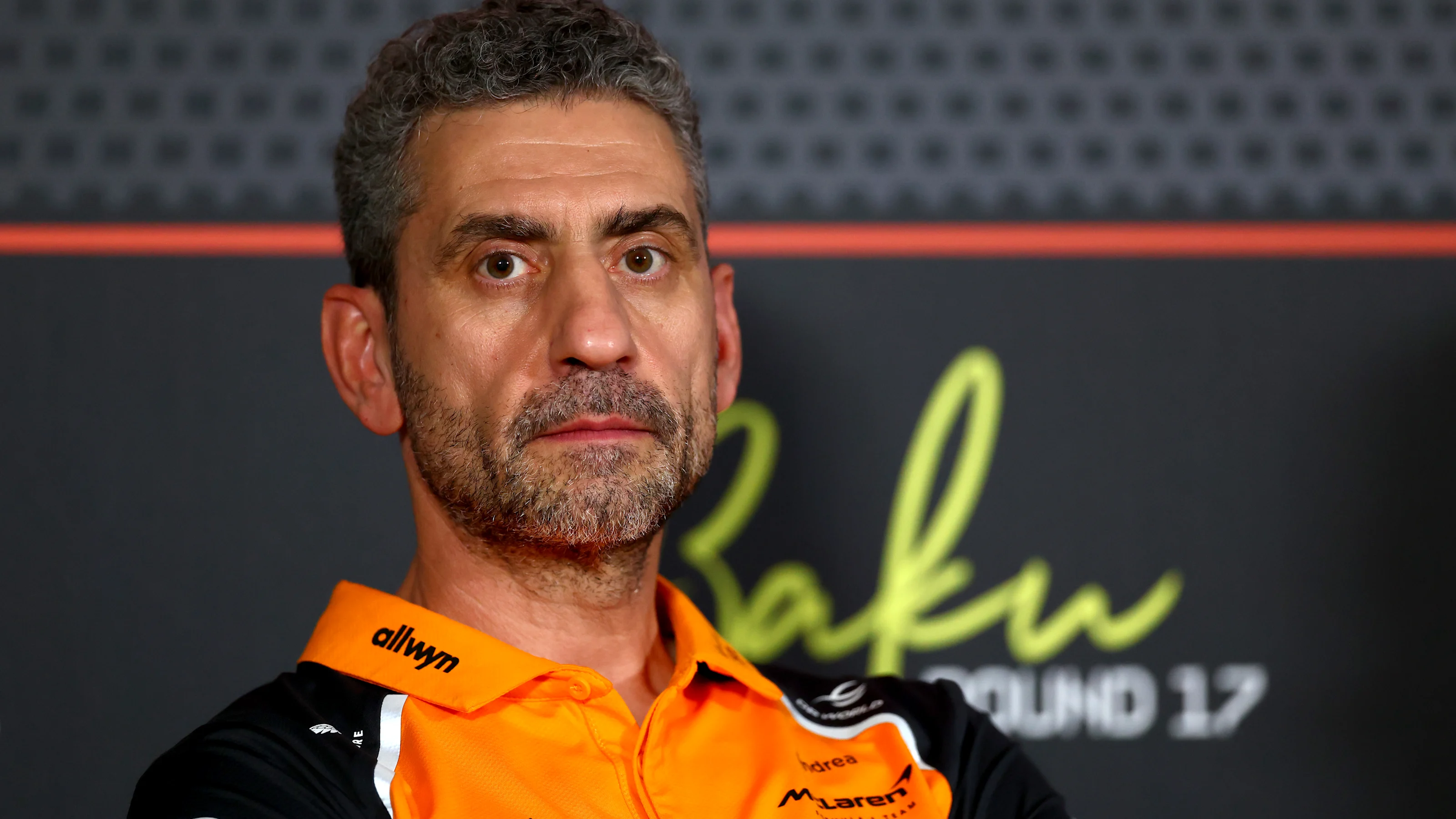 BAKU, AZERBAIJAN - SEPTEMBER 19: Andrea Stella, Team Principal of McLaren in the Team Principals