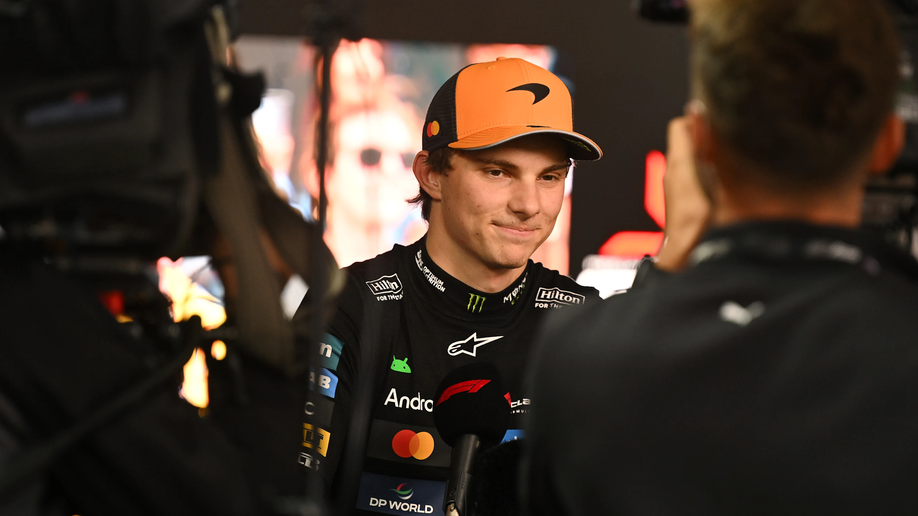BAKU, AZERBAIJAN - SEPTEMBER 20: Ninth placed qualifier Oscar Piastri of Australia and McLaren is