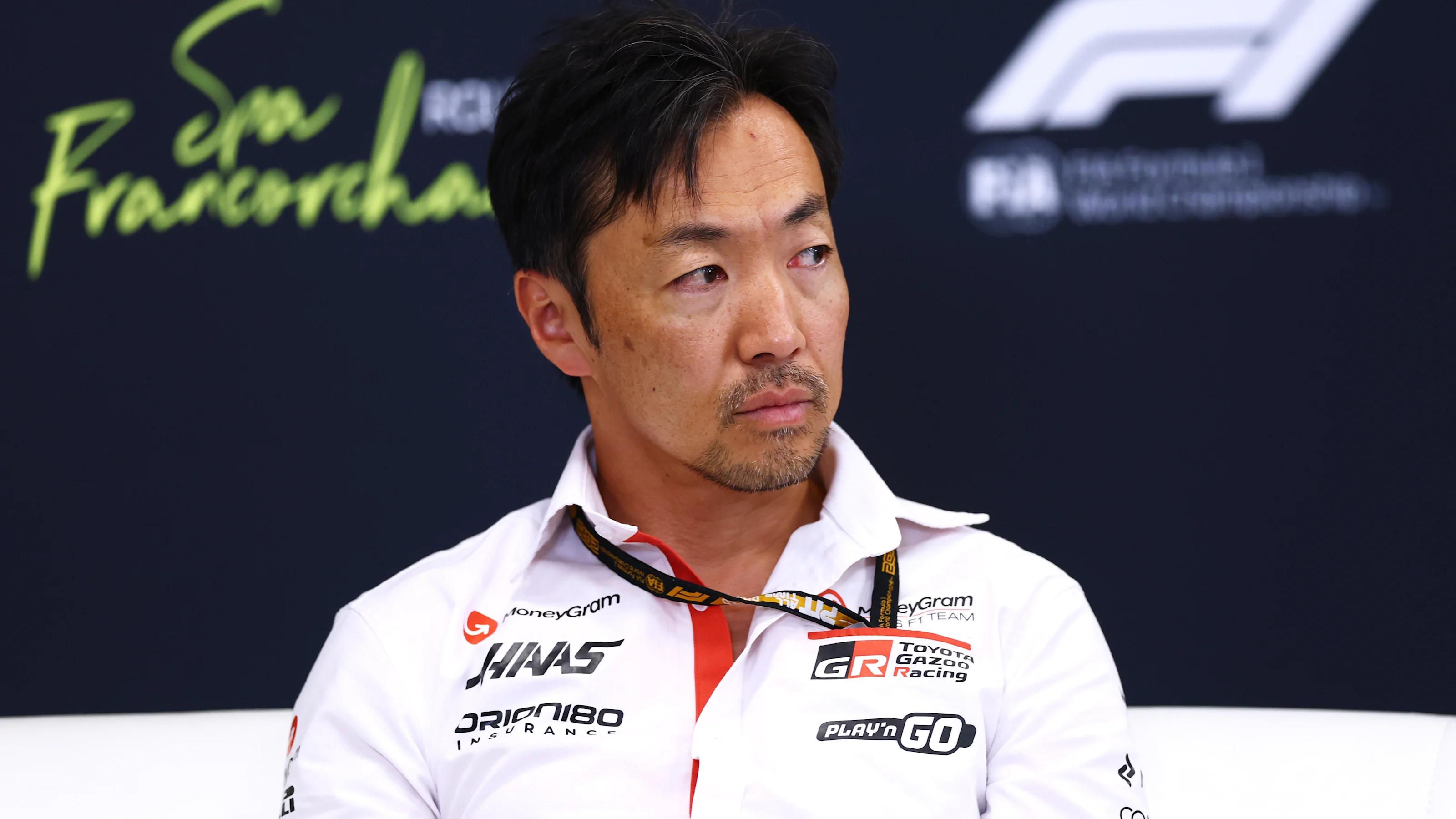 SPA, BELGIUM - JULY 25: Ayao Komatsu, Team Principal of Haas F1 in the Team Principals Press