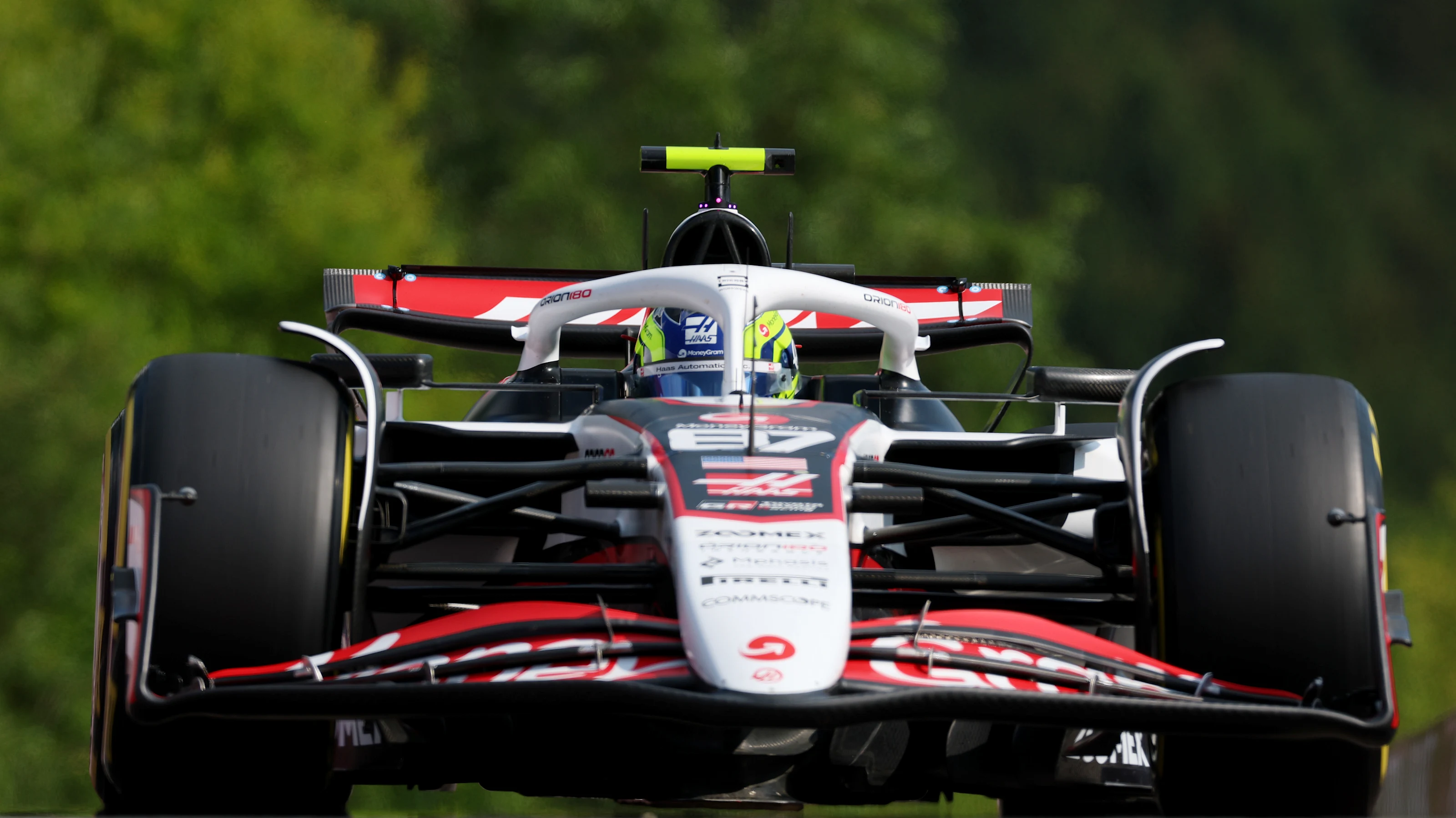 SPA, BELGIUM - JULY 25: Oliver Bearman of Great Britain driving the (87) Haas F1 VF-25 Ferrari on