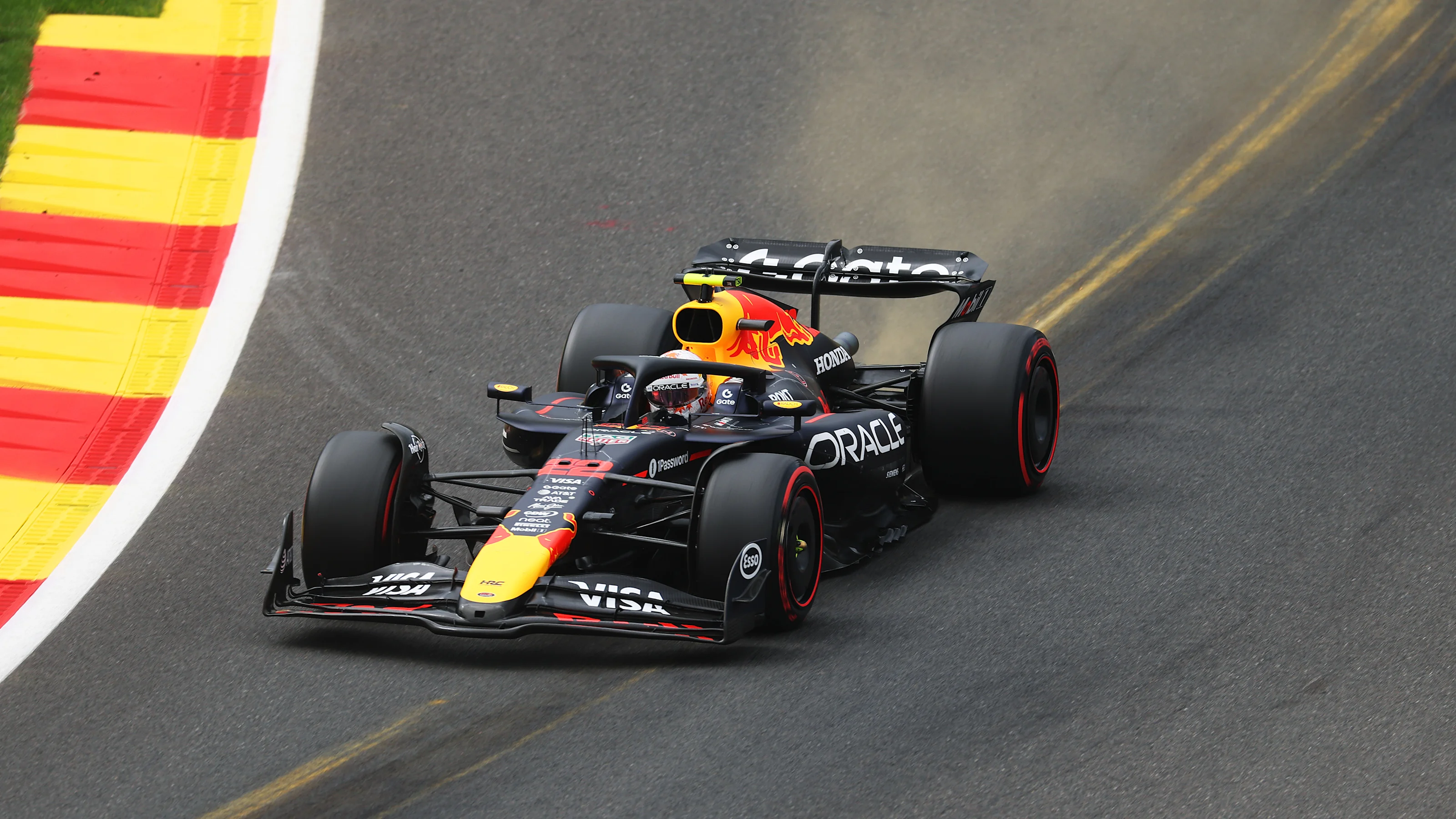 SPA, BELGIUM - JULY 26: Yuki Tsunoda of Japan driving the (22) Oracle Red Bull Racing RB21 on track