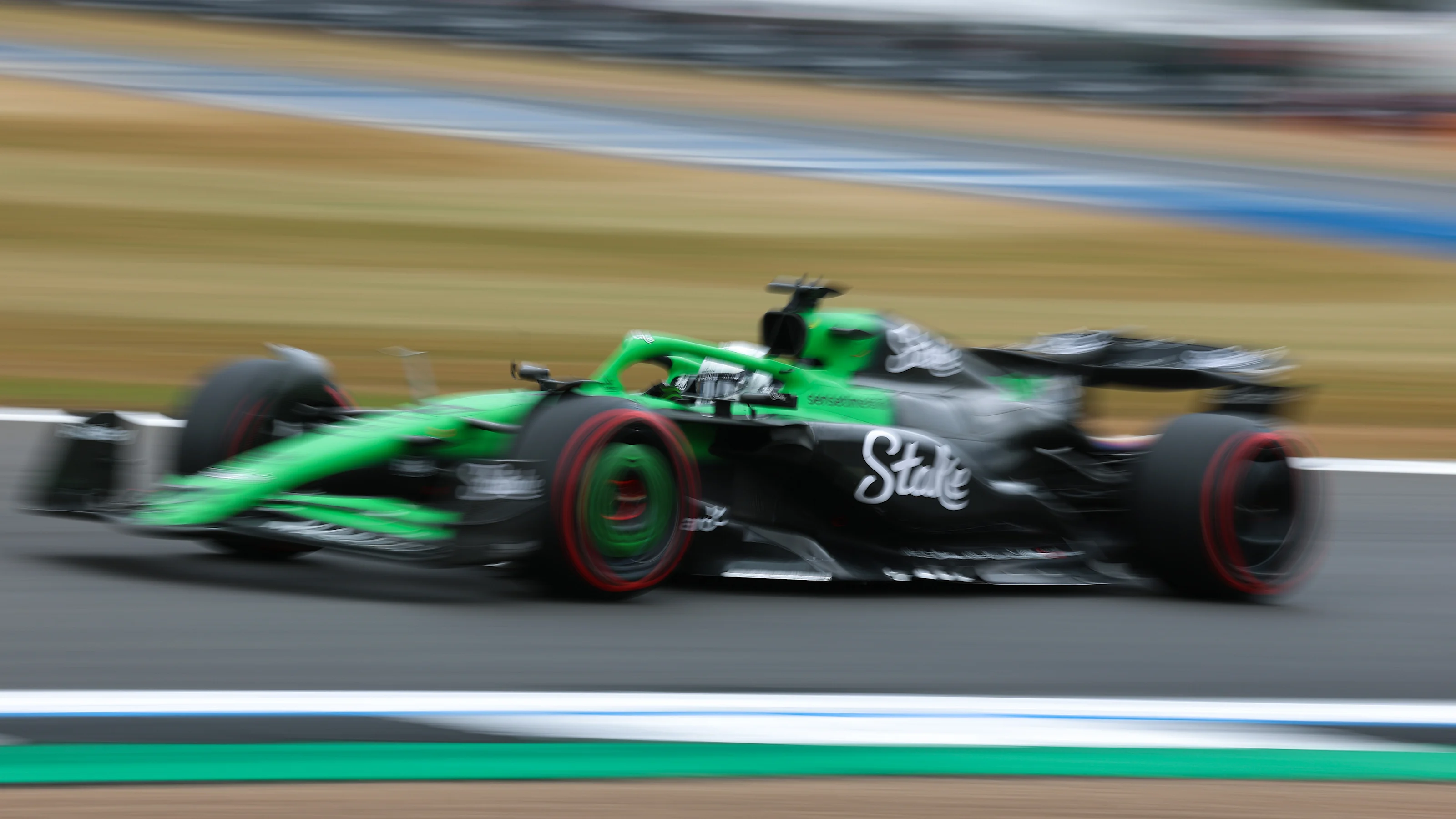 NORTHAMPTON, ENGLAND - JULY 05: Nico Hulkenberg of Germany driving the (27) Kick Sauber C45 Ferrari