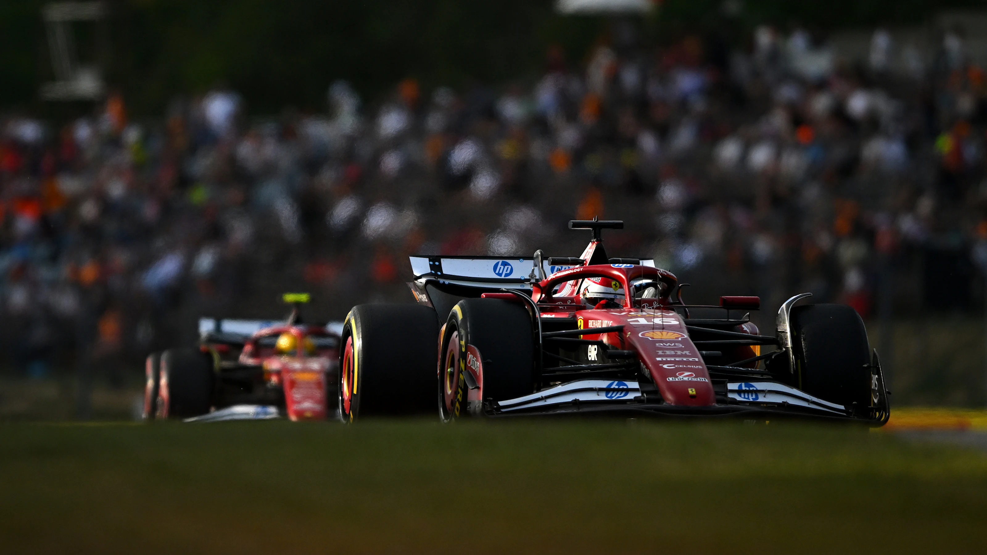 BUDAPEST, HUNGARY - AUGUST 01: Charles Leclerc of Monaco driving the (16) Scuderia Ferrari SF-25