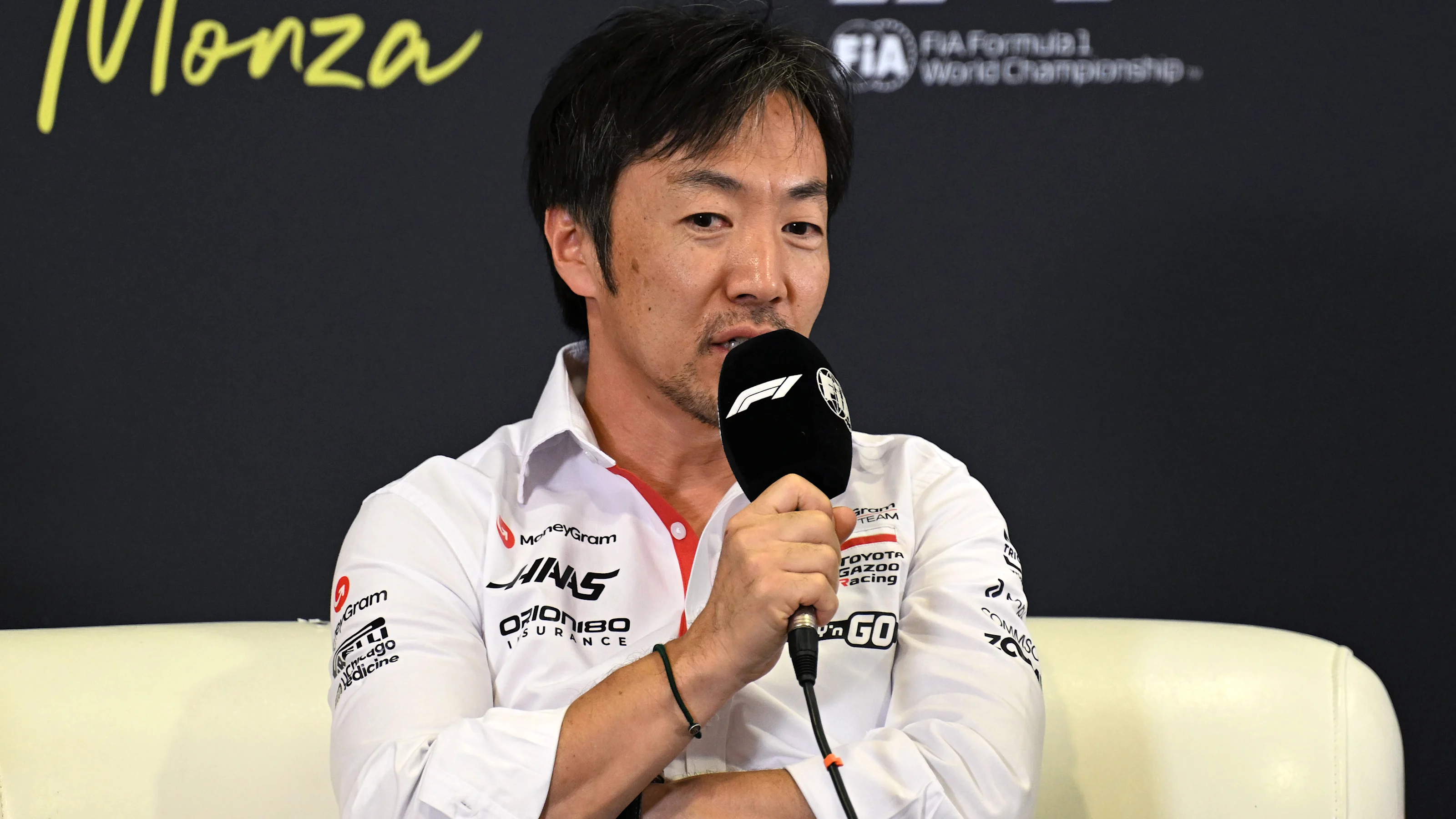 MONZA, ITALY - SEPTEMBER 05: Ayao Komatsu, Team Principal of Haas F1 in the Team Principals Press