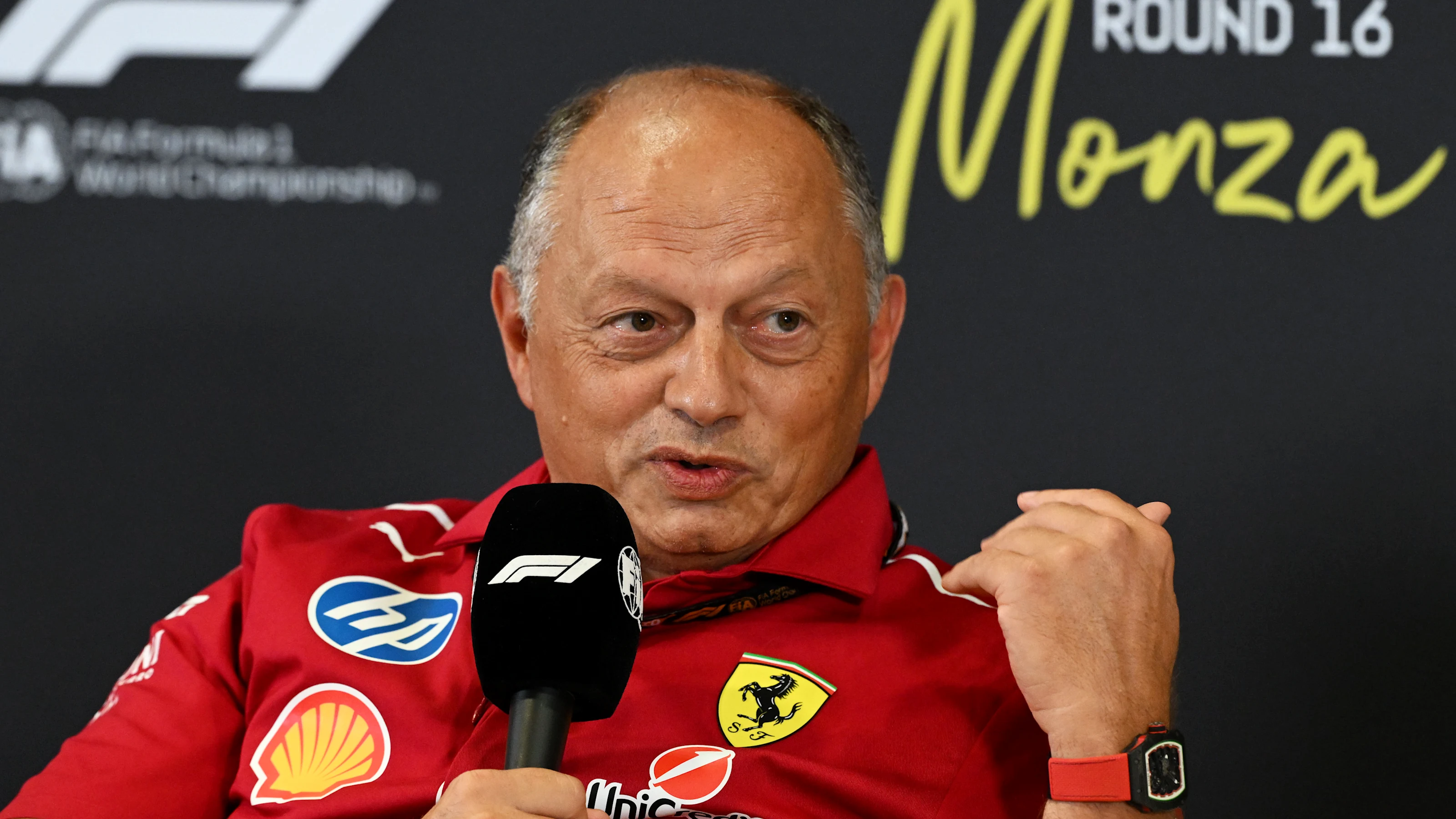 MONZA, ITALY - SEPTEMBER 05: Frederic Vasseur, Team Principal of Scuderia Ferrari in the Team