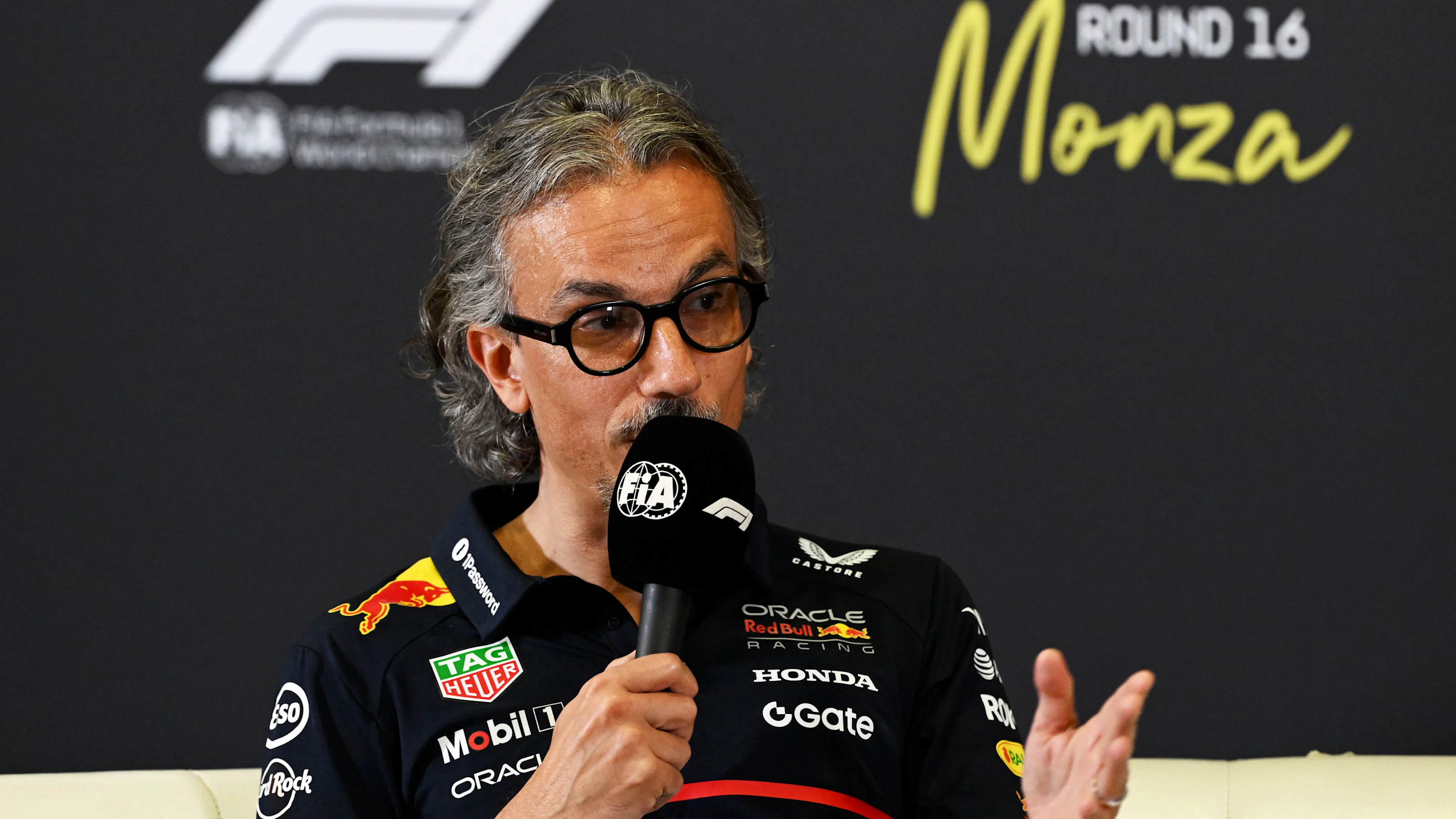MONZA, ITALY - SEPTEMBER 05: Laurent Mekies, Team Principal of Oracle Red Bull Racing in the Team