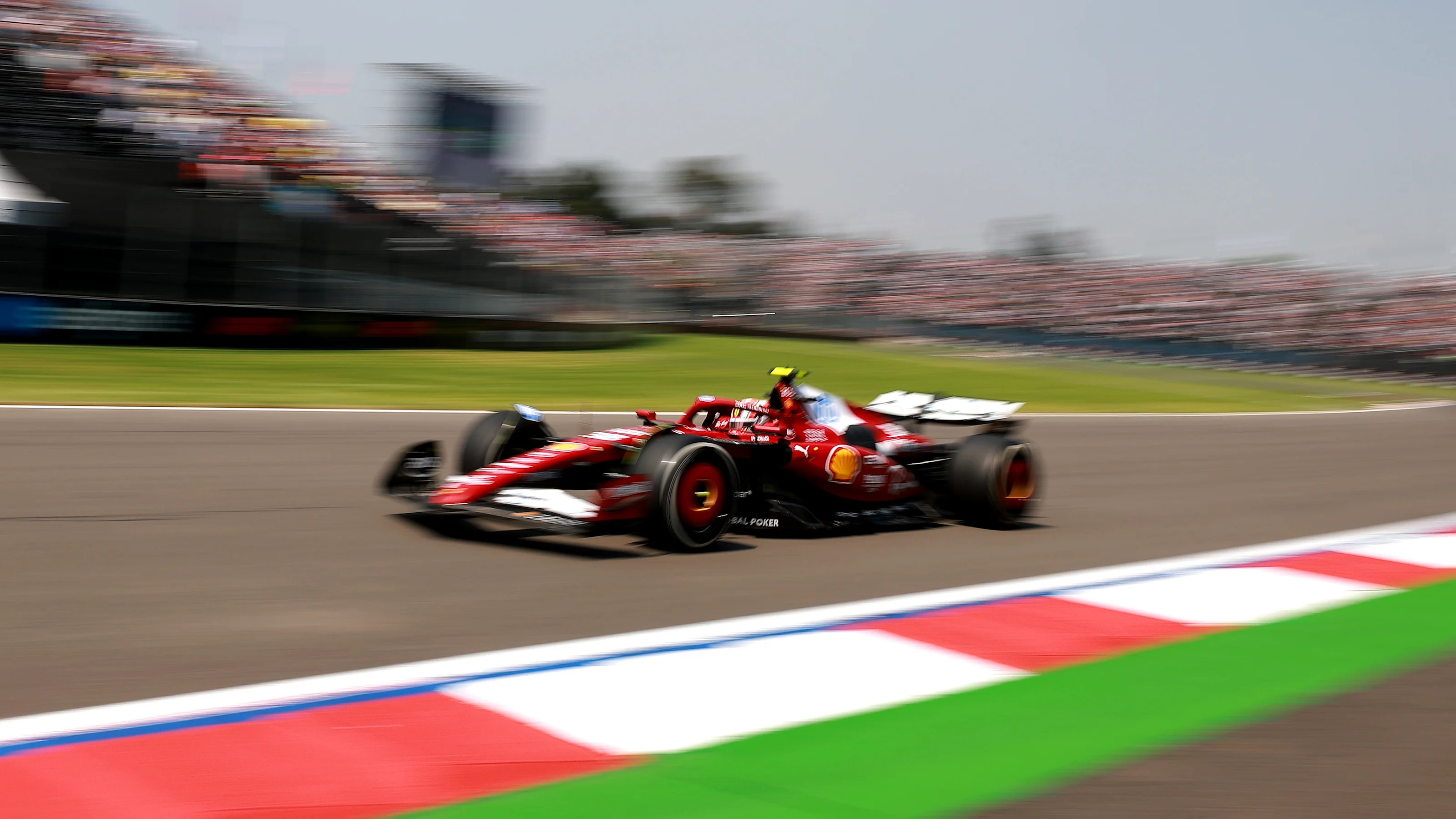 MEXICO CITY, MEXICO - OCTOBER 24: Antonio Fuoco of Italy driving the (38) Scuderia Ferrari SF-25 on