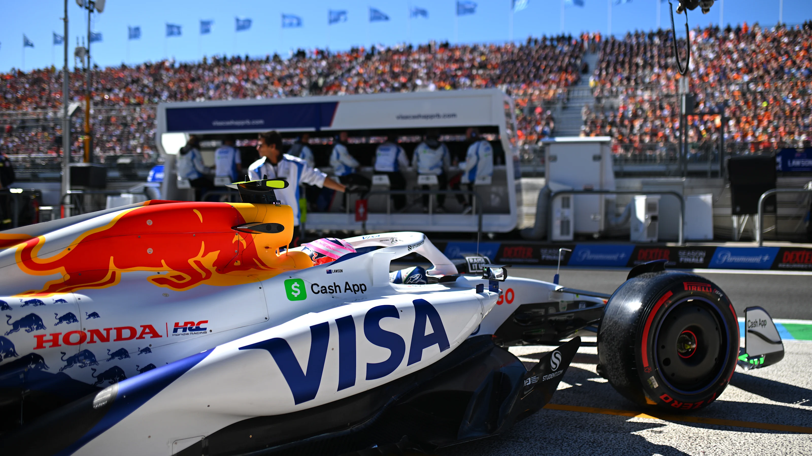 ZANDVOORT, NETHERLANDS - AUGUST 30: Liam Lawson of New Zealand driving the (30) Visa Cash App