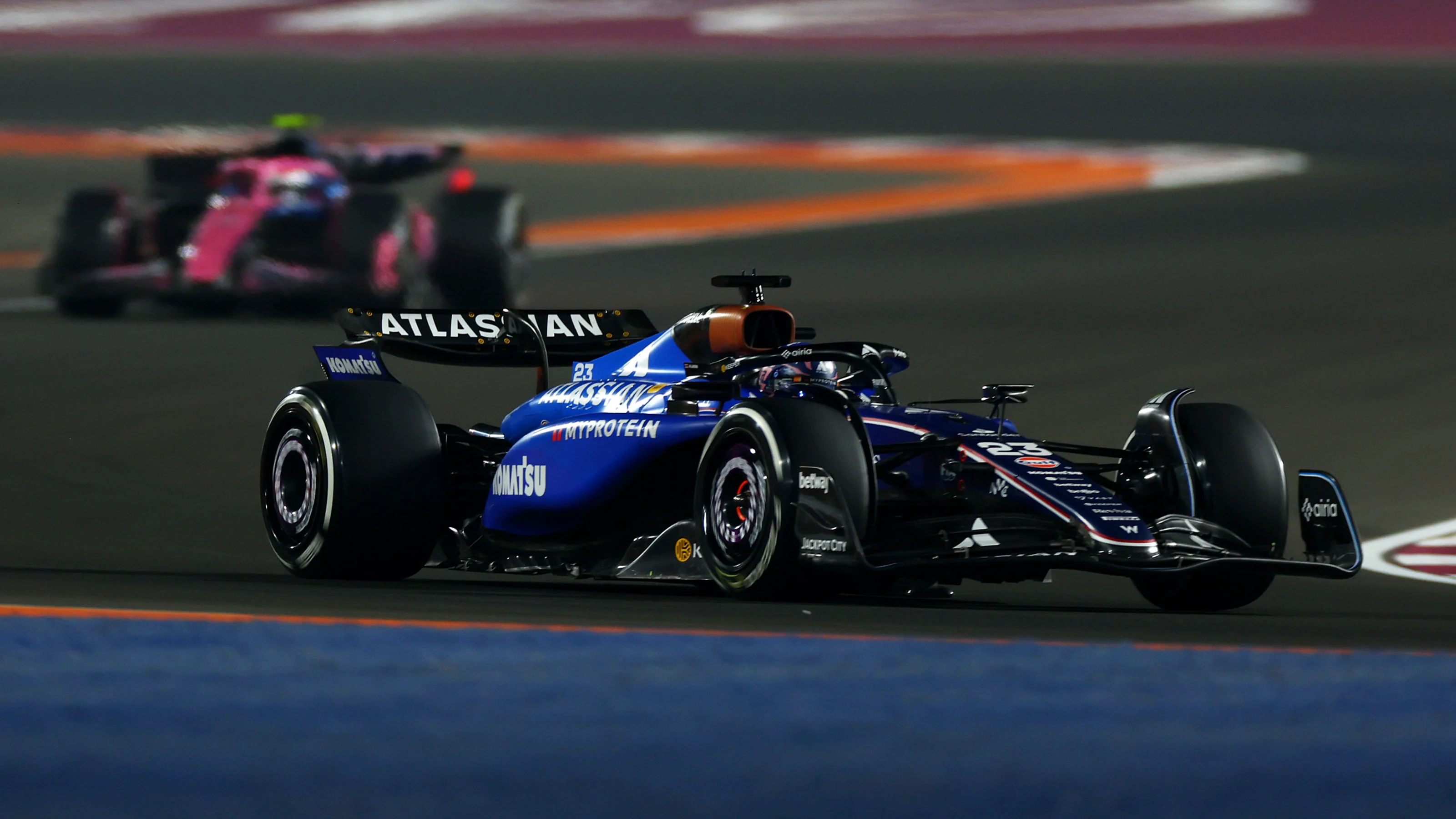 LUSAIL CITY, QATAR - NOVEMBER 30: Alexander Albon of Thailand driving the (23) Williams FW47
