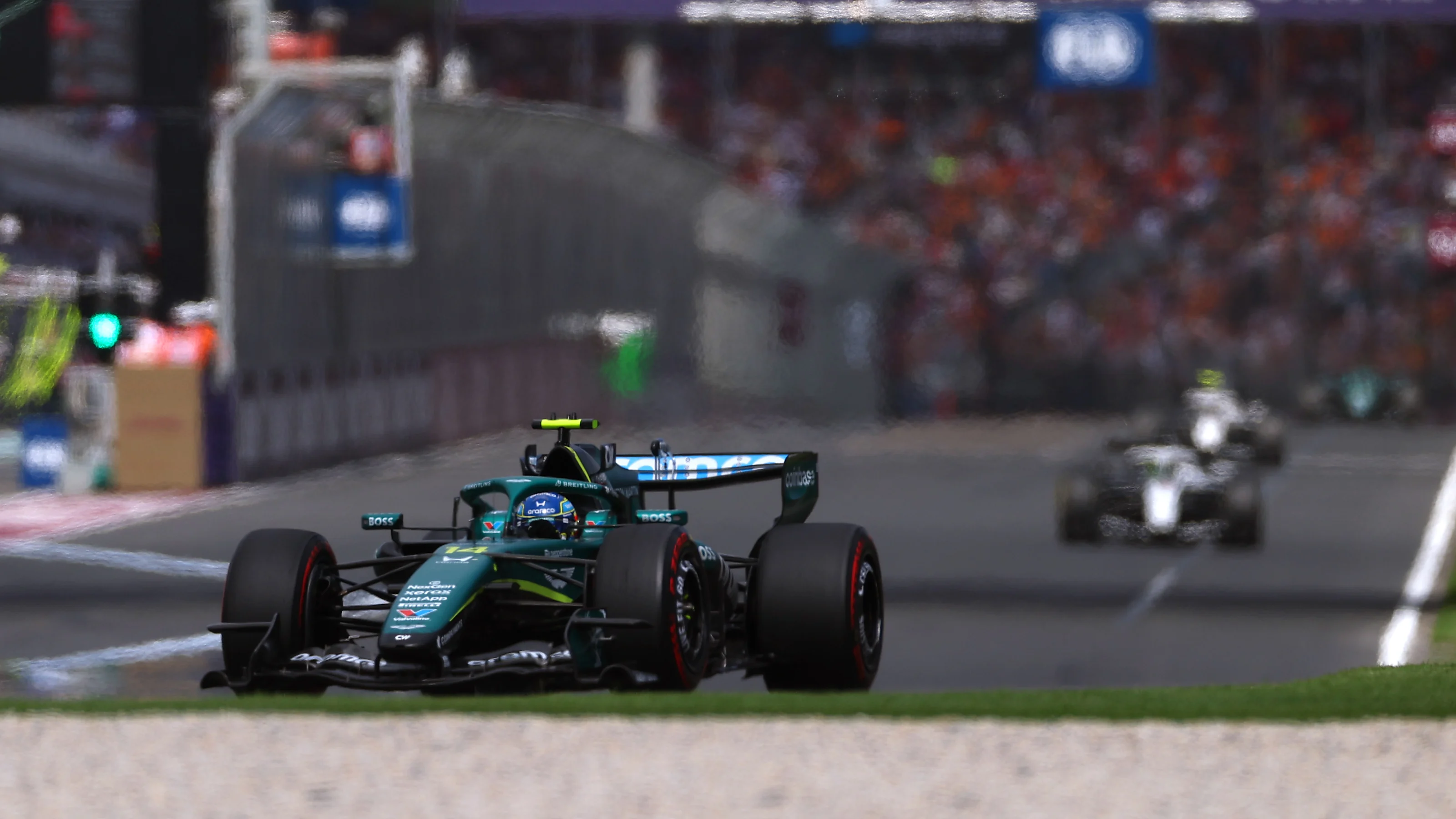 MELBOURNE, AUSTRALIA - MARCH 08: Fernando Alonso of Spain driving the (14) Aston Martin F1 Team