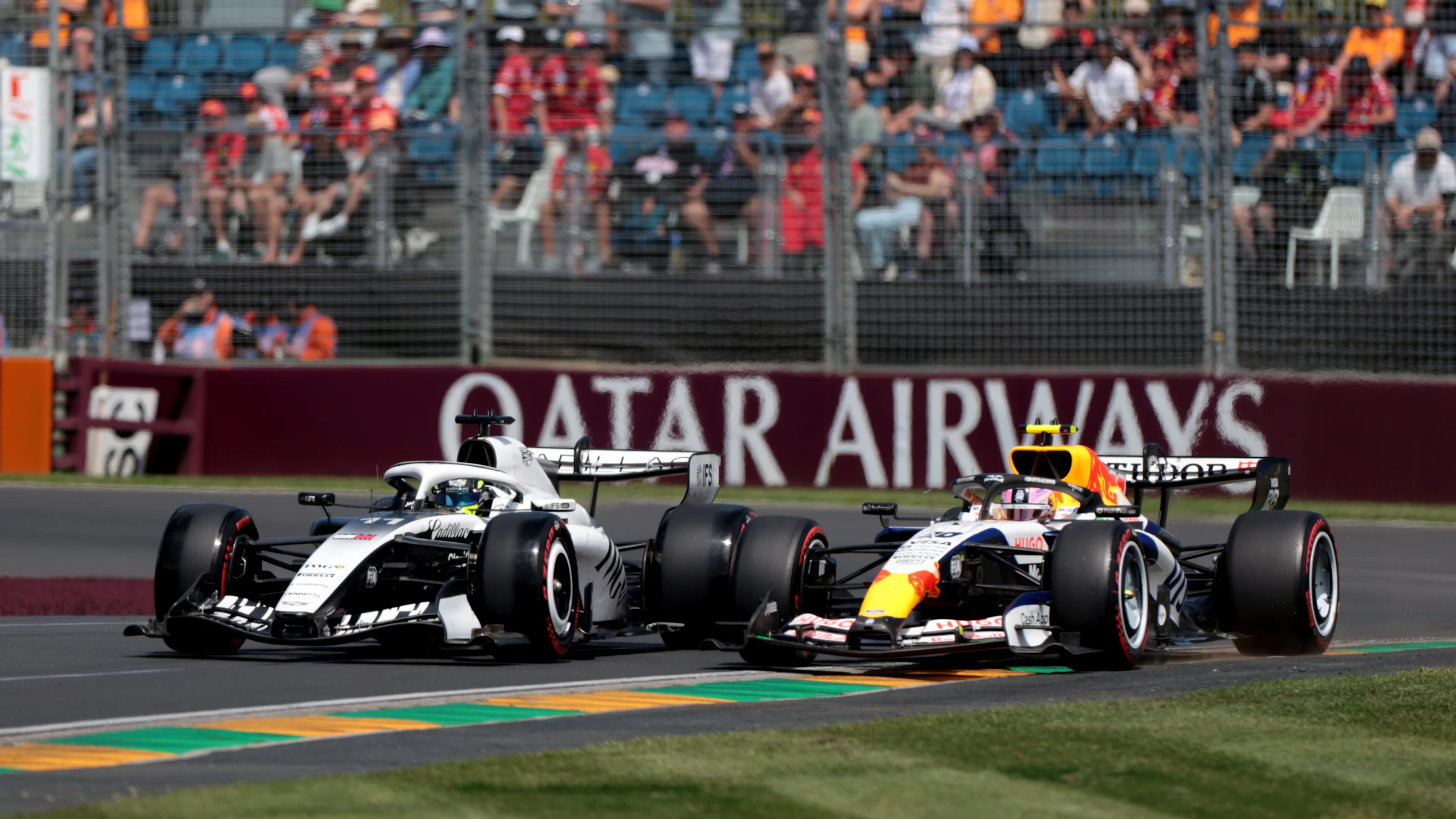 MELBOURNE, AUSTRALIA - MARCH 07: Sergio Perez of Mexico driving the (11) Cadillac F1 Team MAC-26
