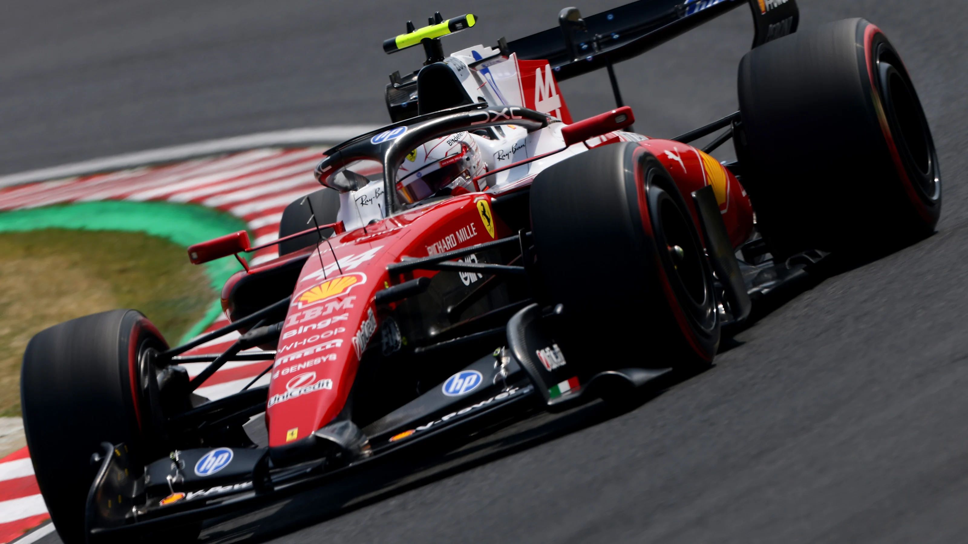 SUZUKA, JAPAN - MARCH 28: Lewis Hamilton of Great Britain driving the (44) Scuderia Ferrari SF-26