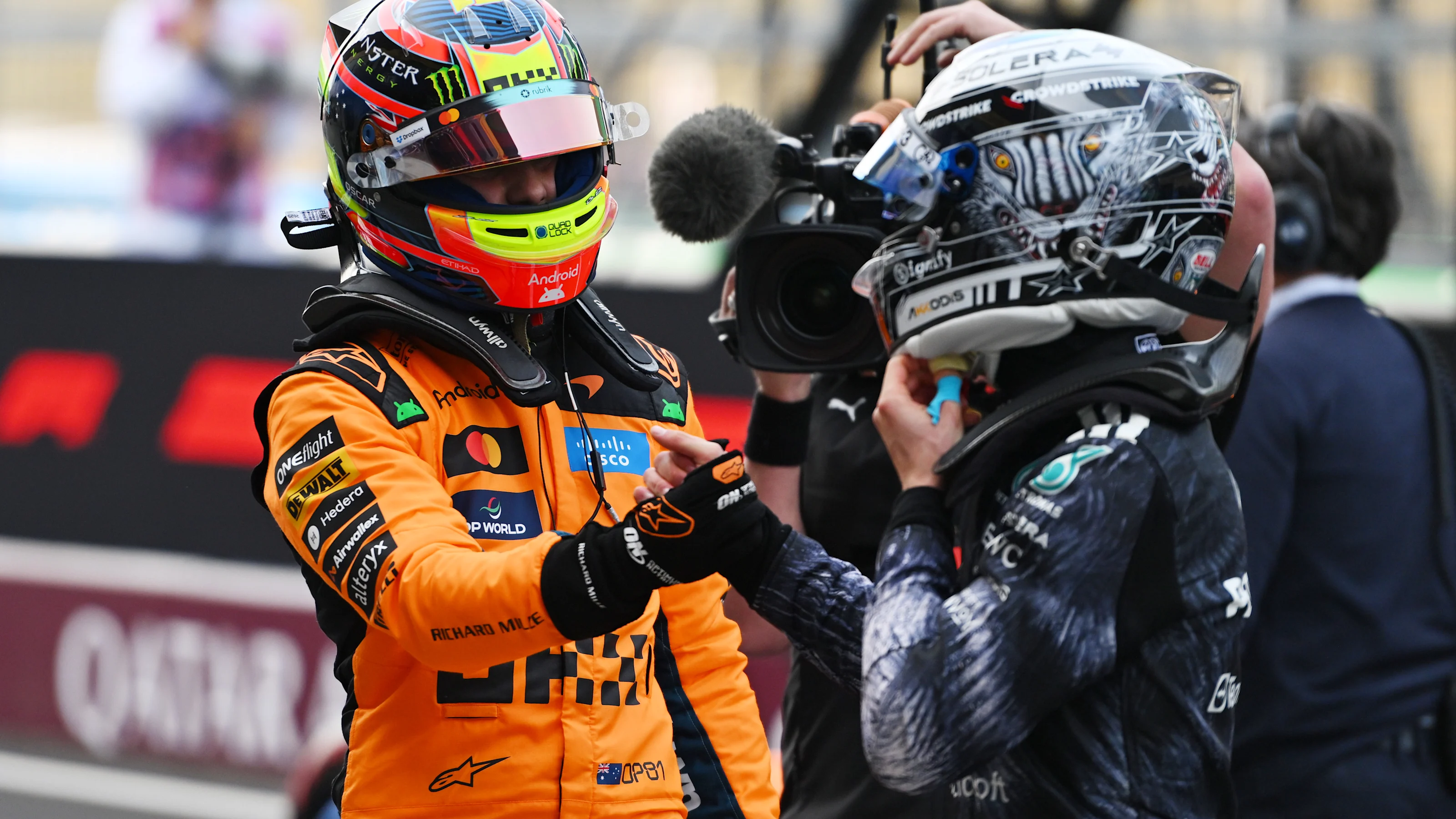 SUZUKA, JAPAN - MARCH 28: Third placed qualifier Oscar Piastri of Australia and McLaren