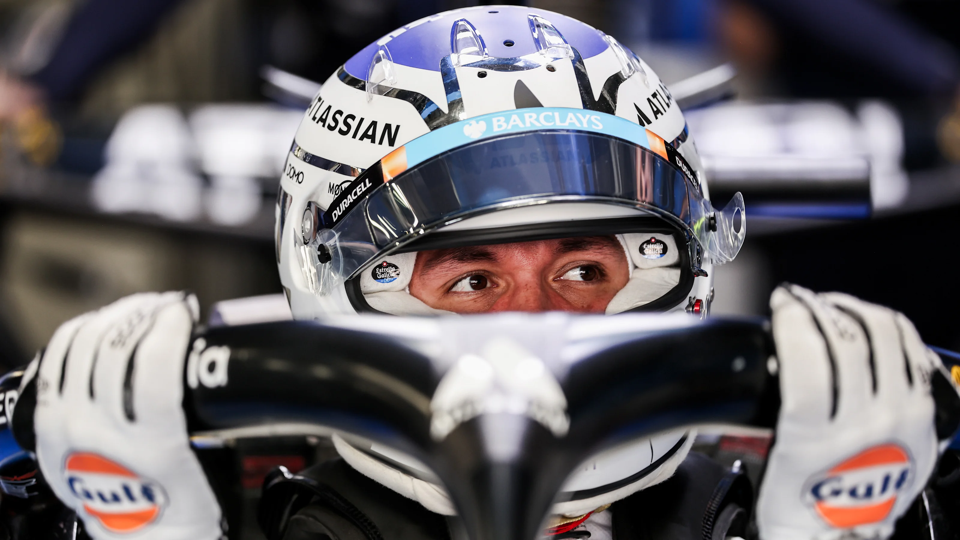 SUZUKA, JAPAN - MARCH 28: Alexander Albon of Thailand and Williams prepares to drive during