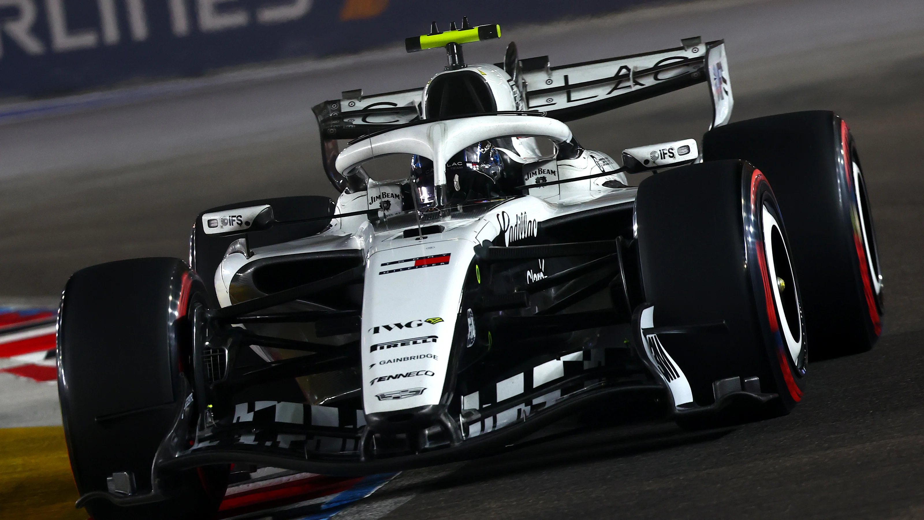 SINGAPORE, SINGAPORE - OCTOBER 10: Valtteri Bottas of Finland driving the (77) Cadillac F1 Team