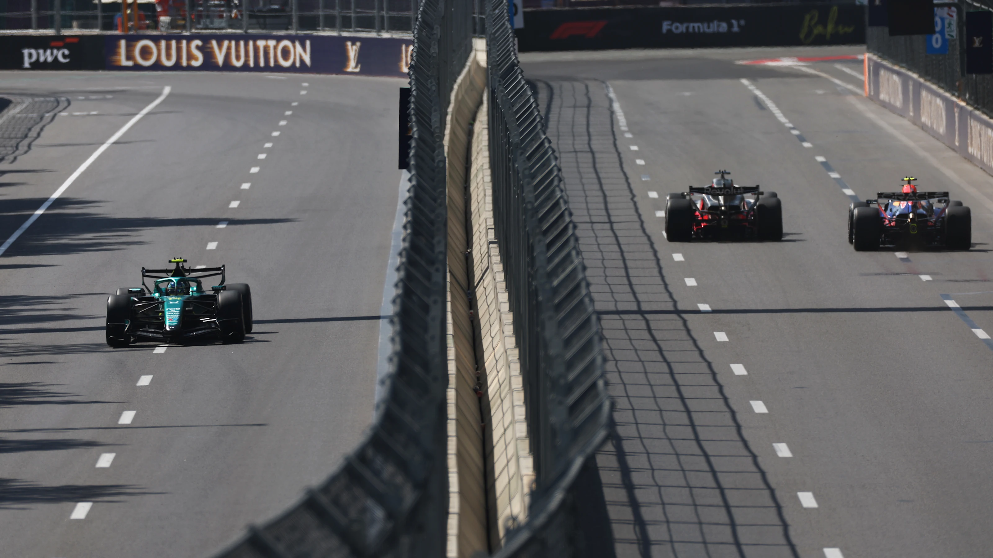BAKU, AZERBAIJAN - SEPTEMBER 24: Fernando Alonso of Spain driving the (14) Aston Martin F1 Team